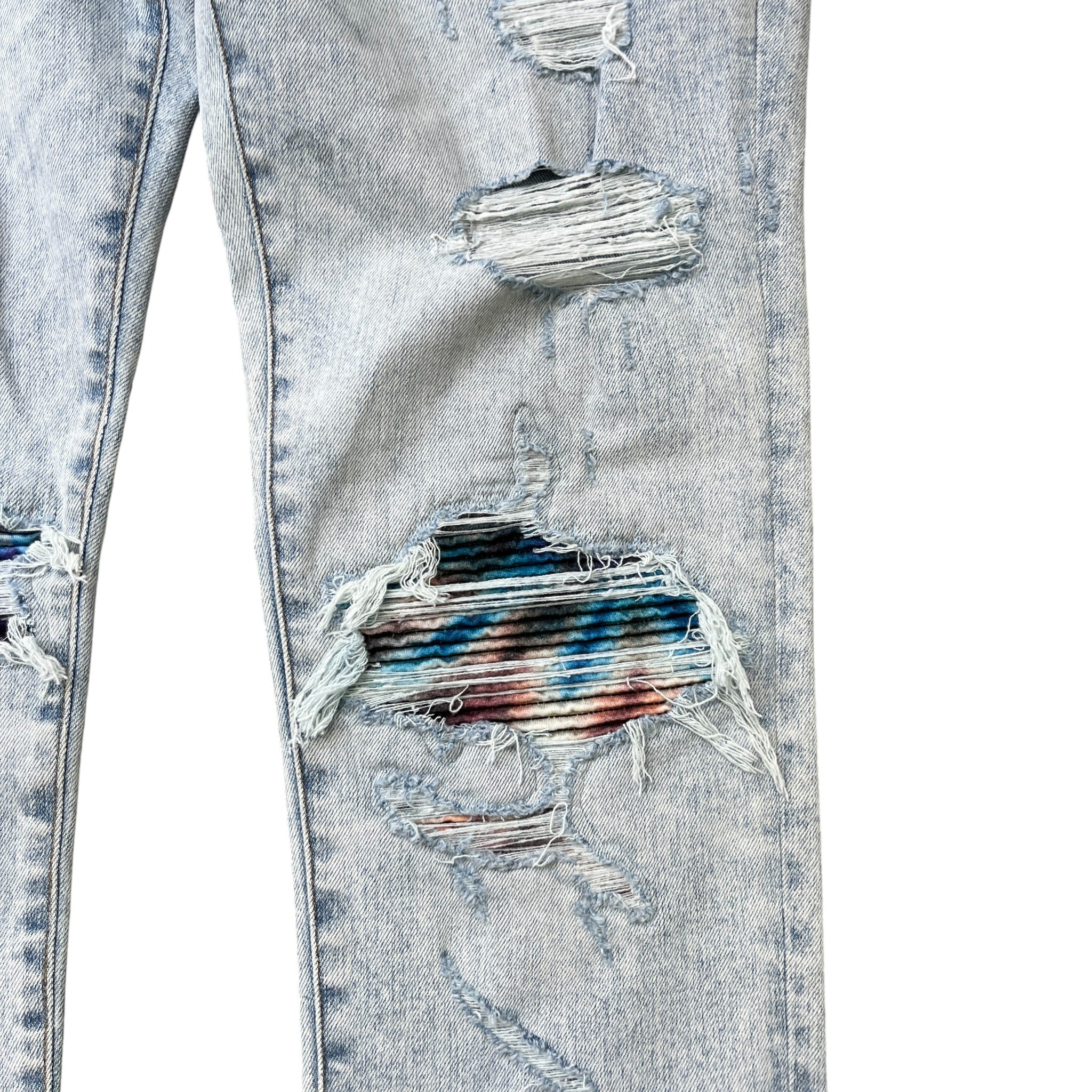 Men's Tie-Dye Mx1 Jeans Blue Size Waist 34"