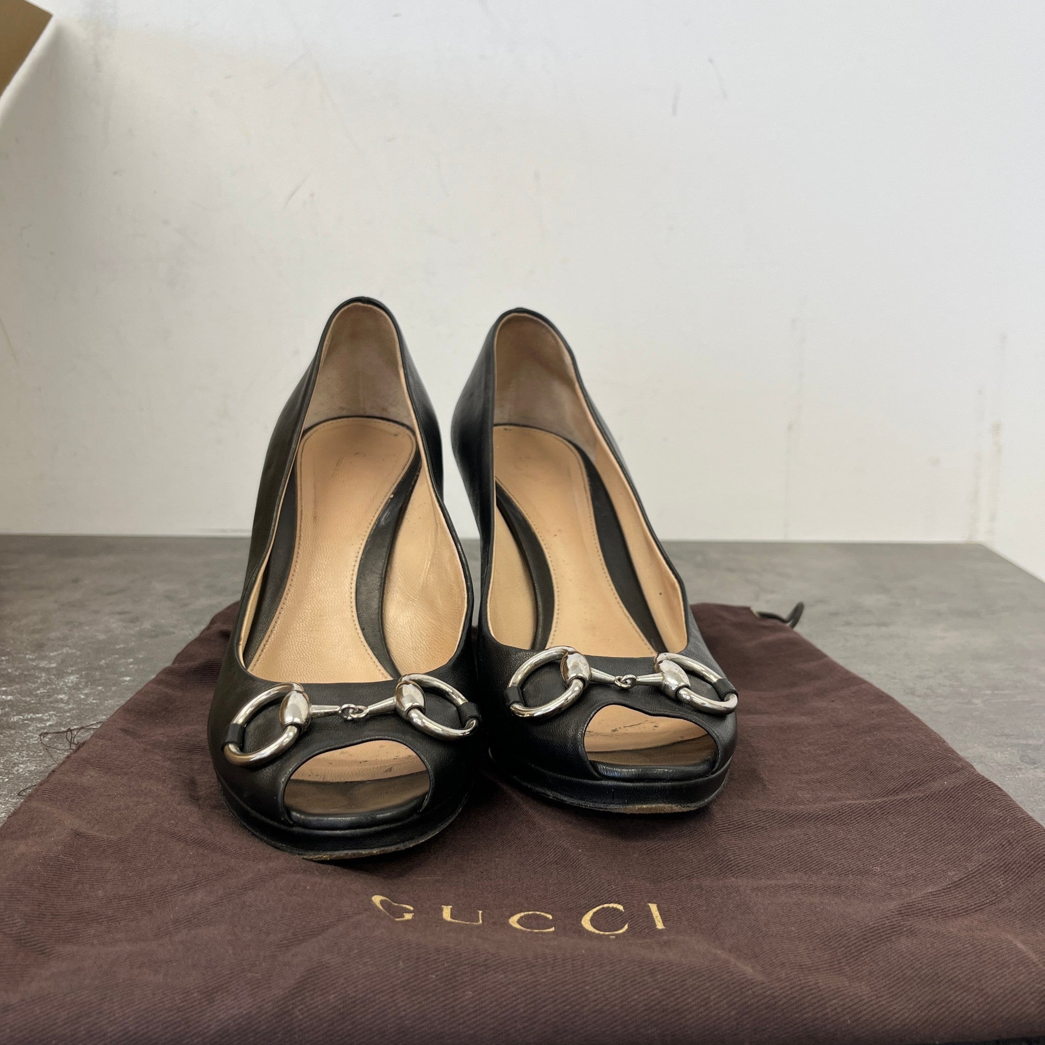 Women's Horsebit Pumbs Heels Black Size EU 37.5 / UK 4.5
