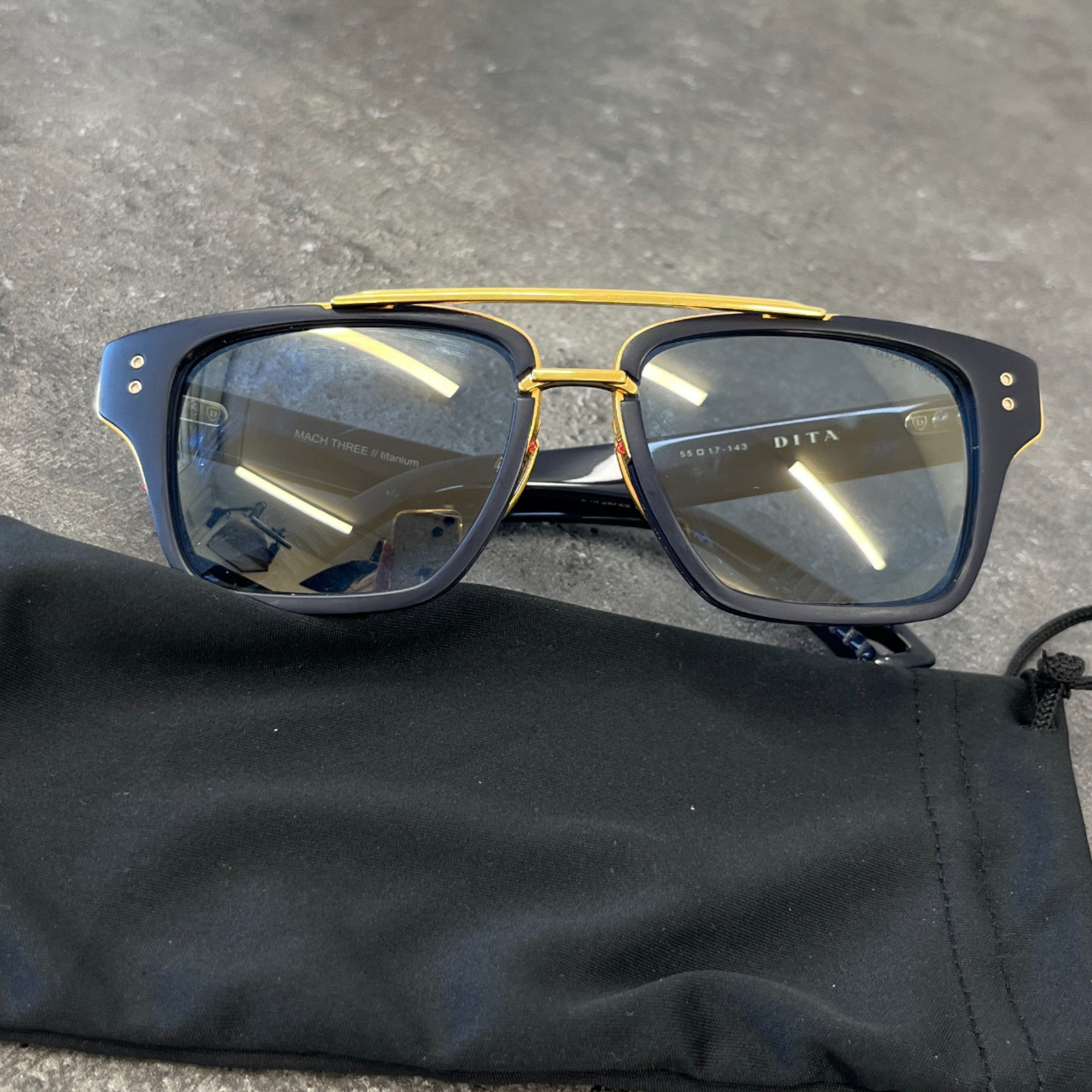 Men's Drx-2059 Mach Three Sunglasses Navy