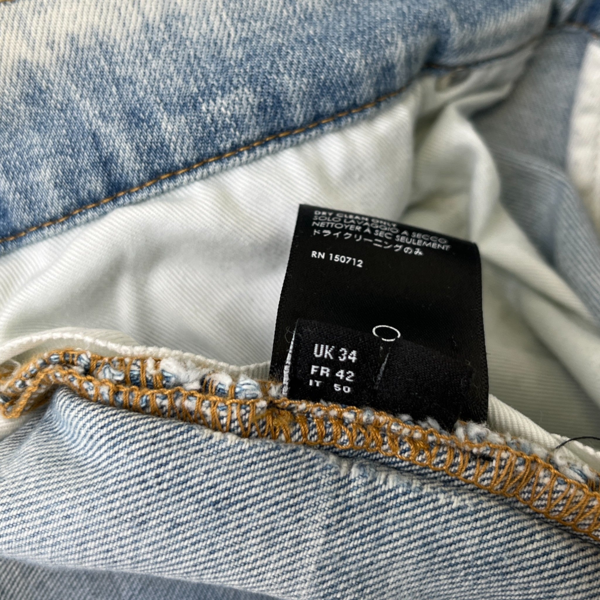 Men's Tie-Dye Mx1 Jeans Blue Size Waist 34"