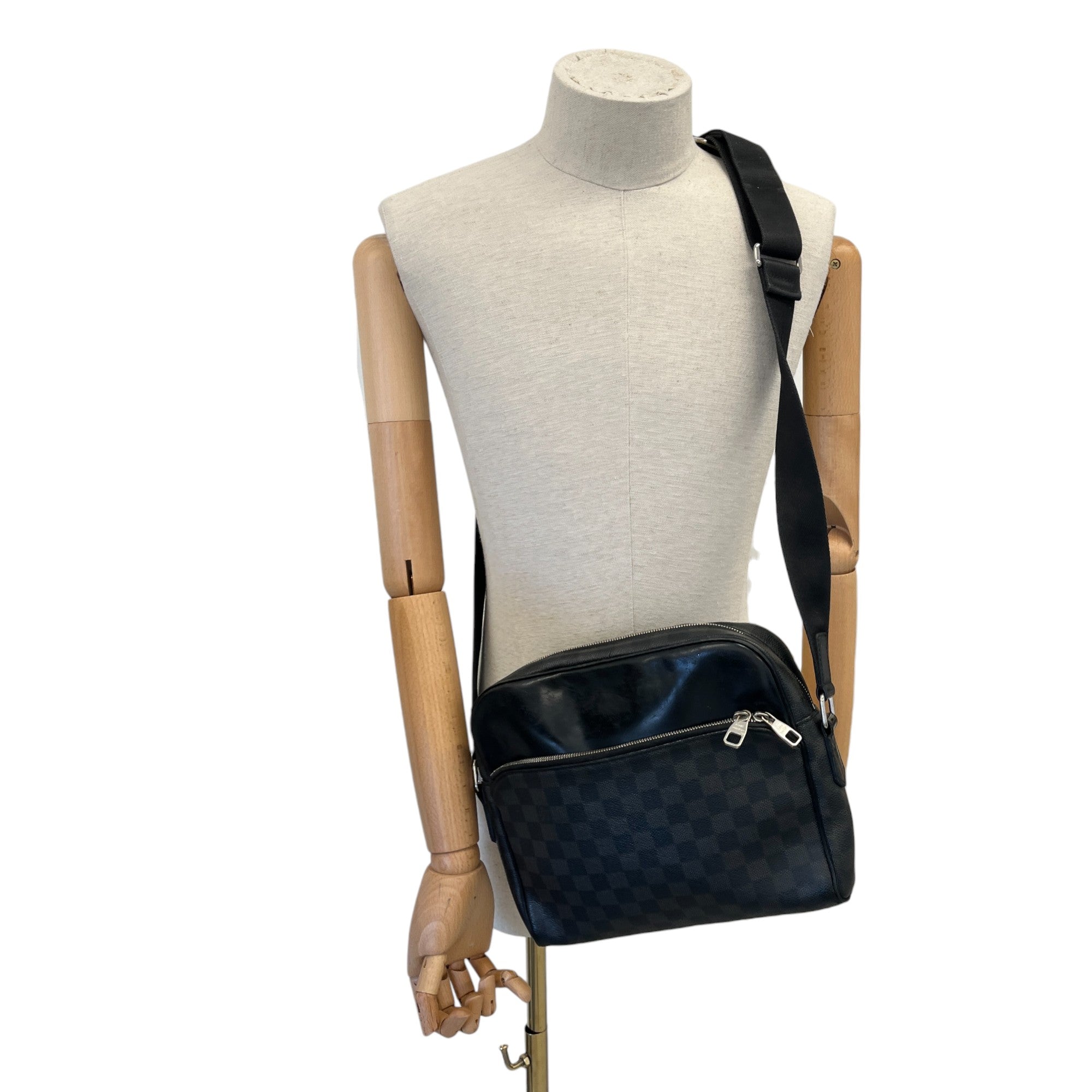 Men's Damier Graphite Dayton Messenger Bag Grey