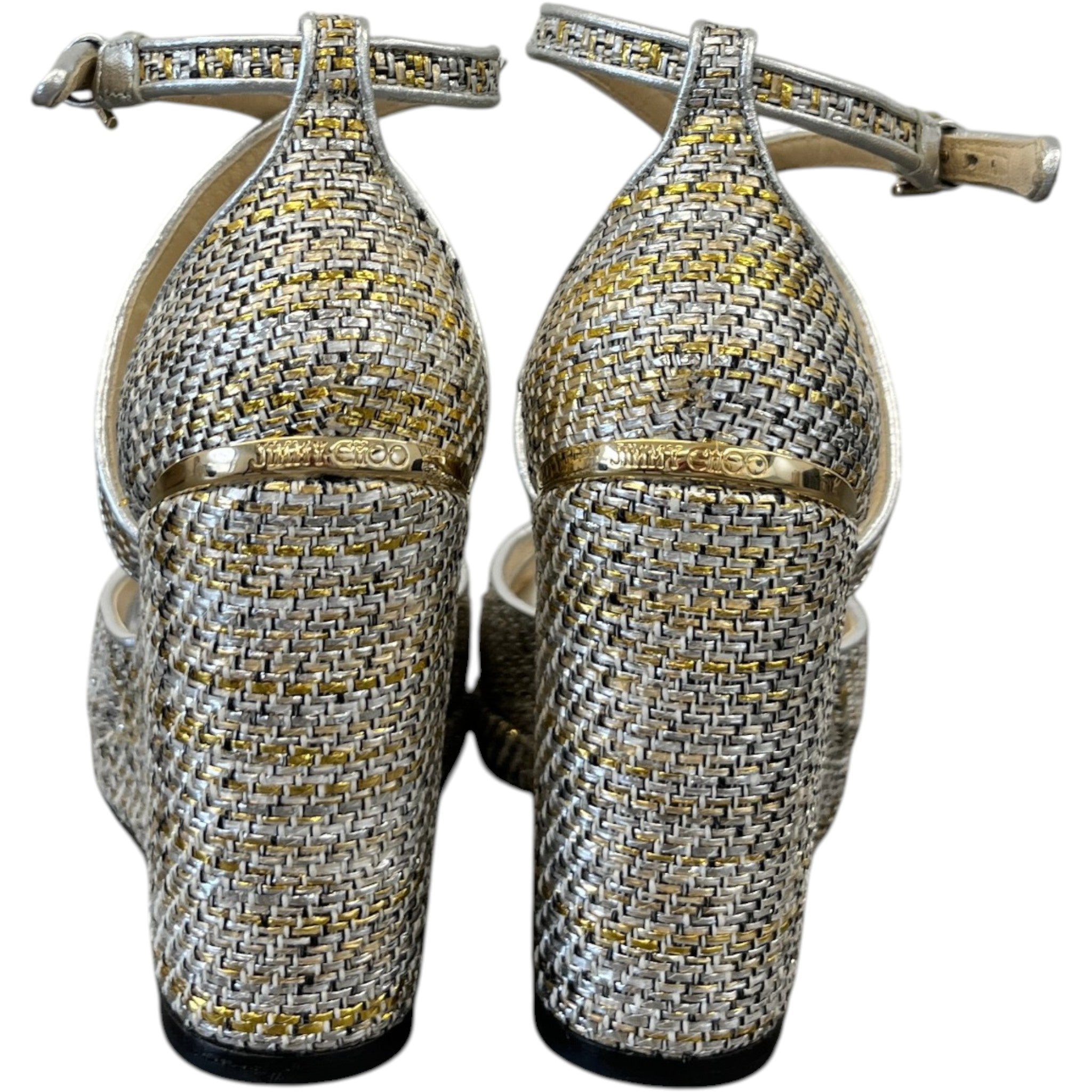 Women's Woven Alanah Wedge Heels Silver Size EU 35.5 / UK 2.5