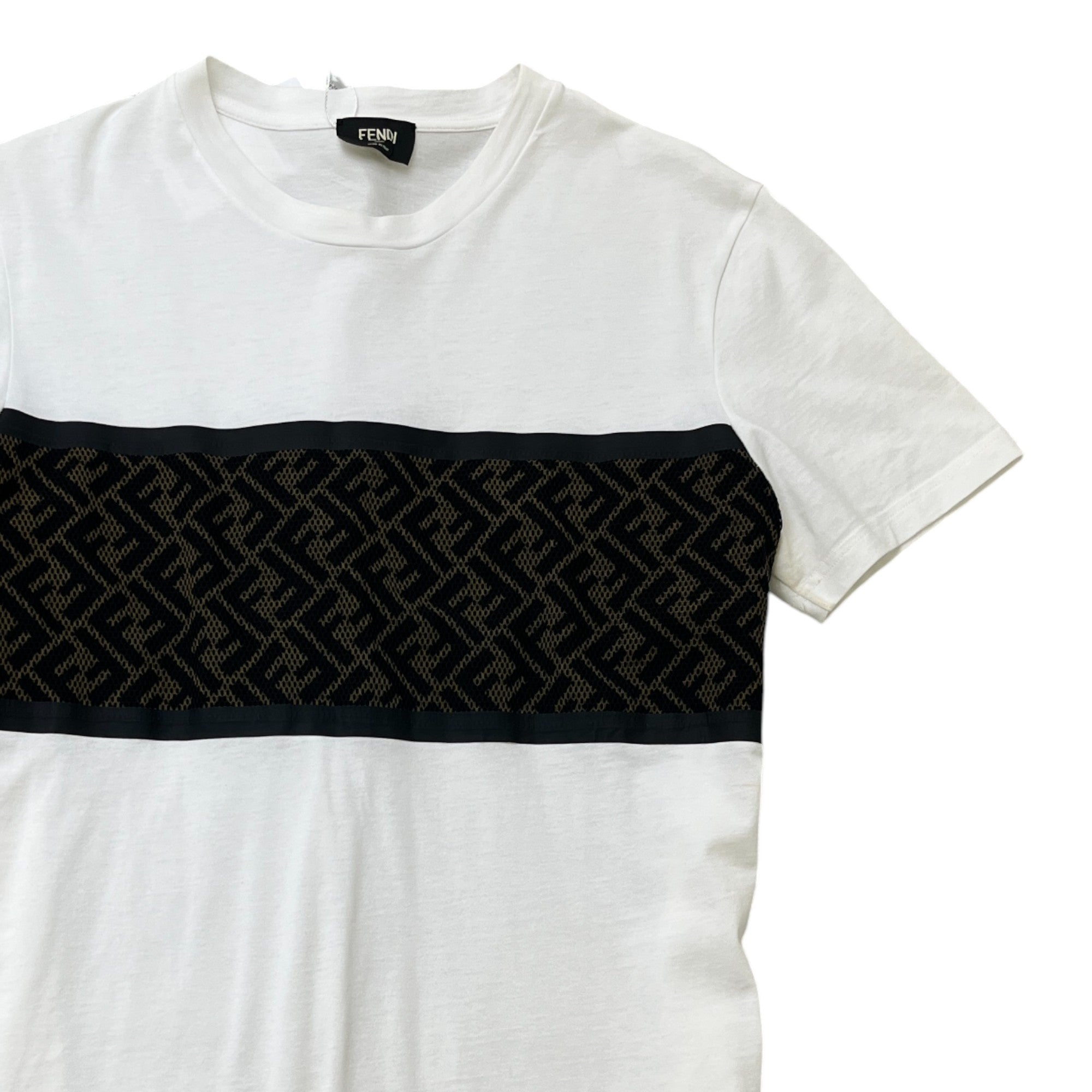 Men's Ff Monogram Logo T-Shirt White Size M