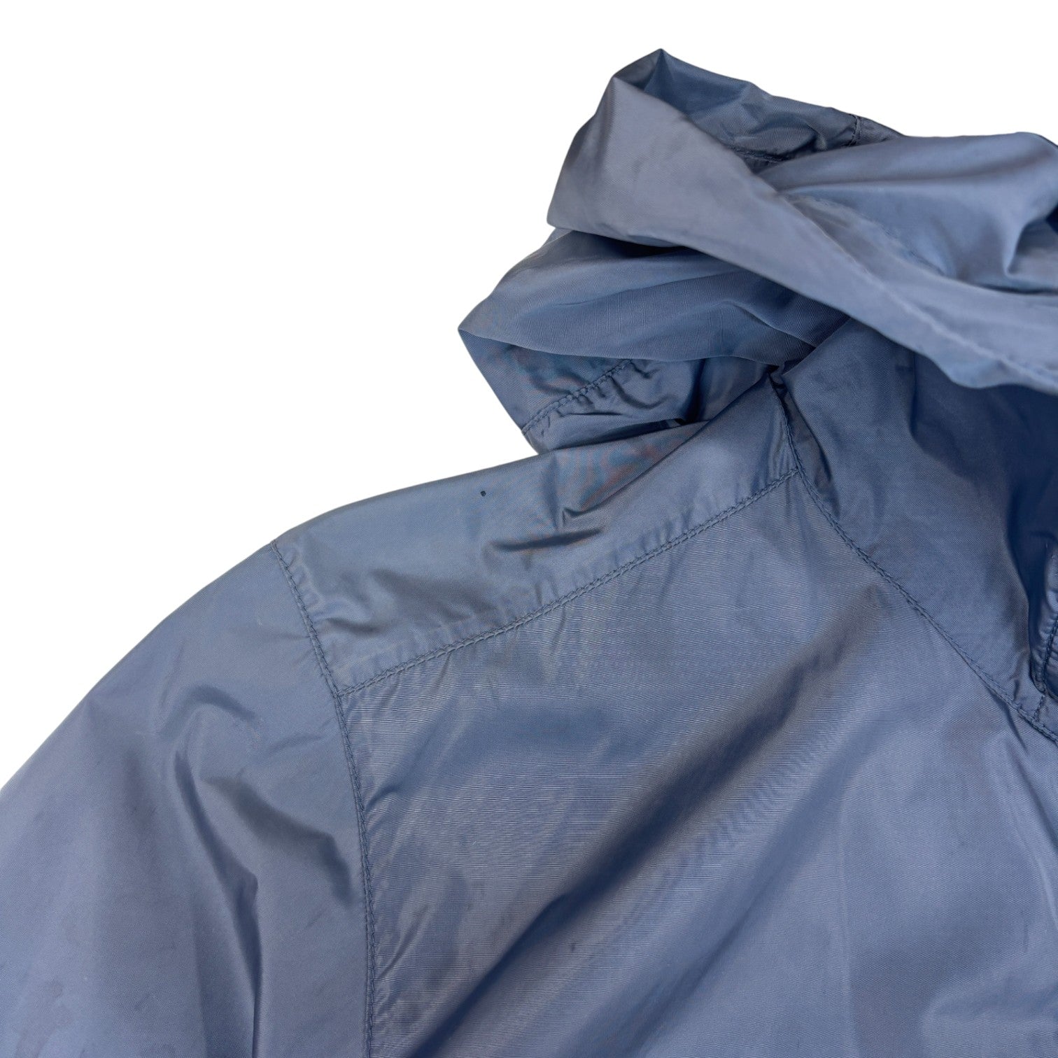 Men's Plaque Logo Re-Nylon Windbreaker Blue Size M