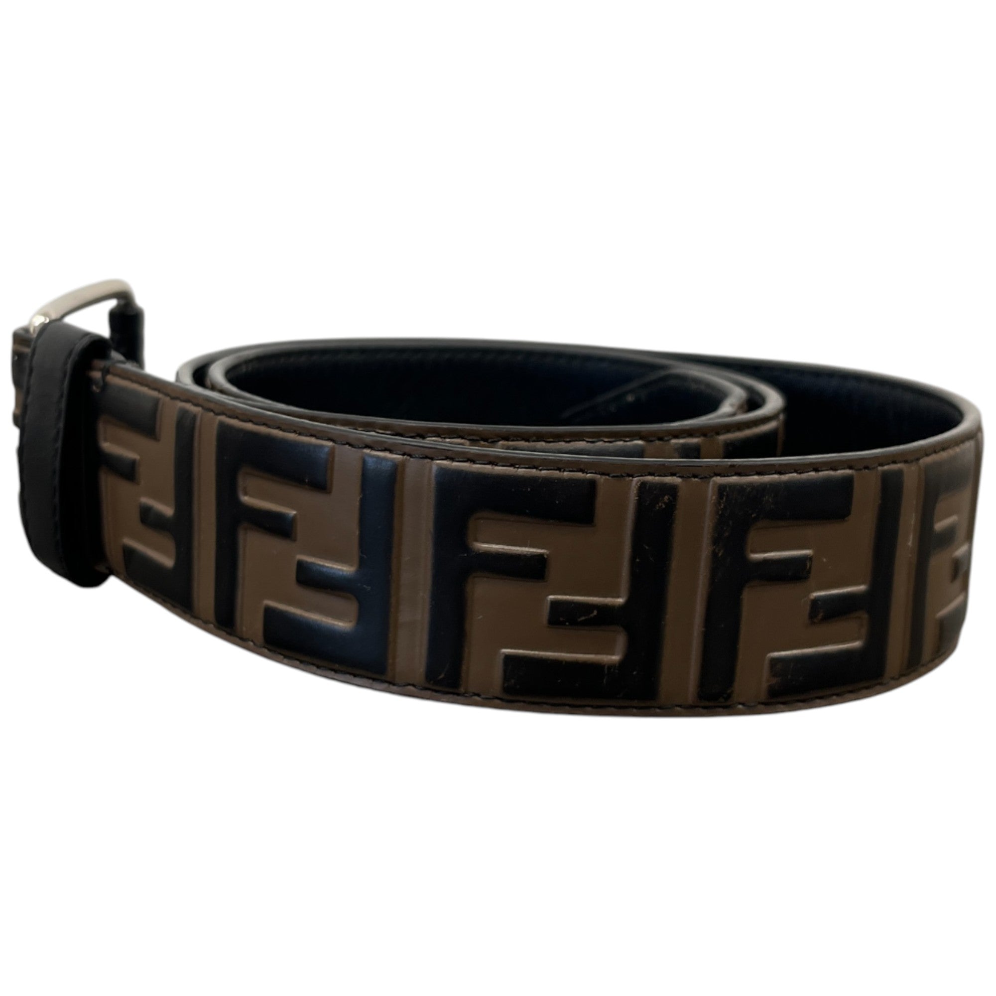 Men's Ff Logo Belt Brown Size Waist 36"