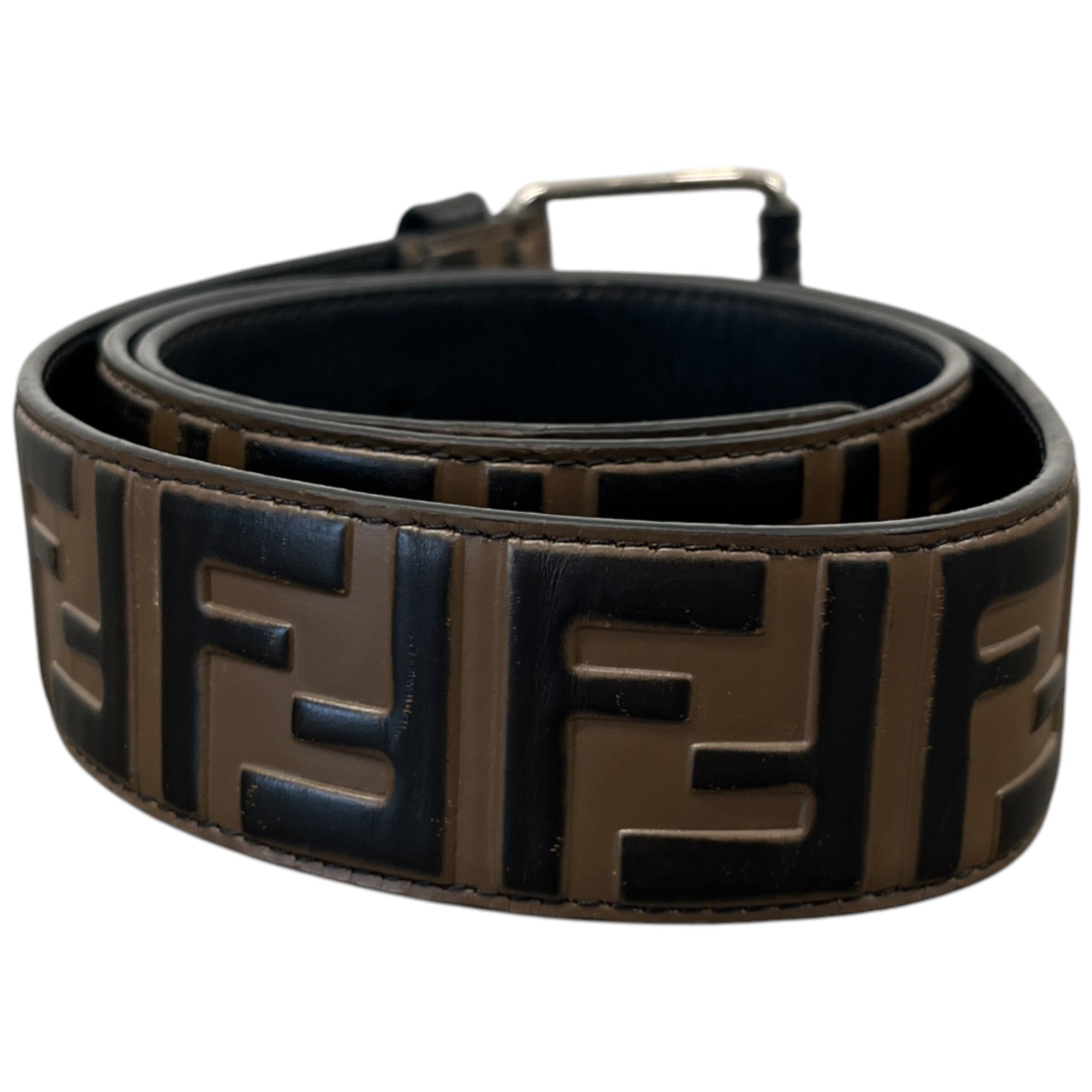 Men's Ff Logo Belt Brown Size Waist 36"