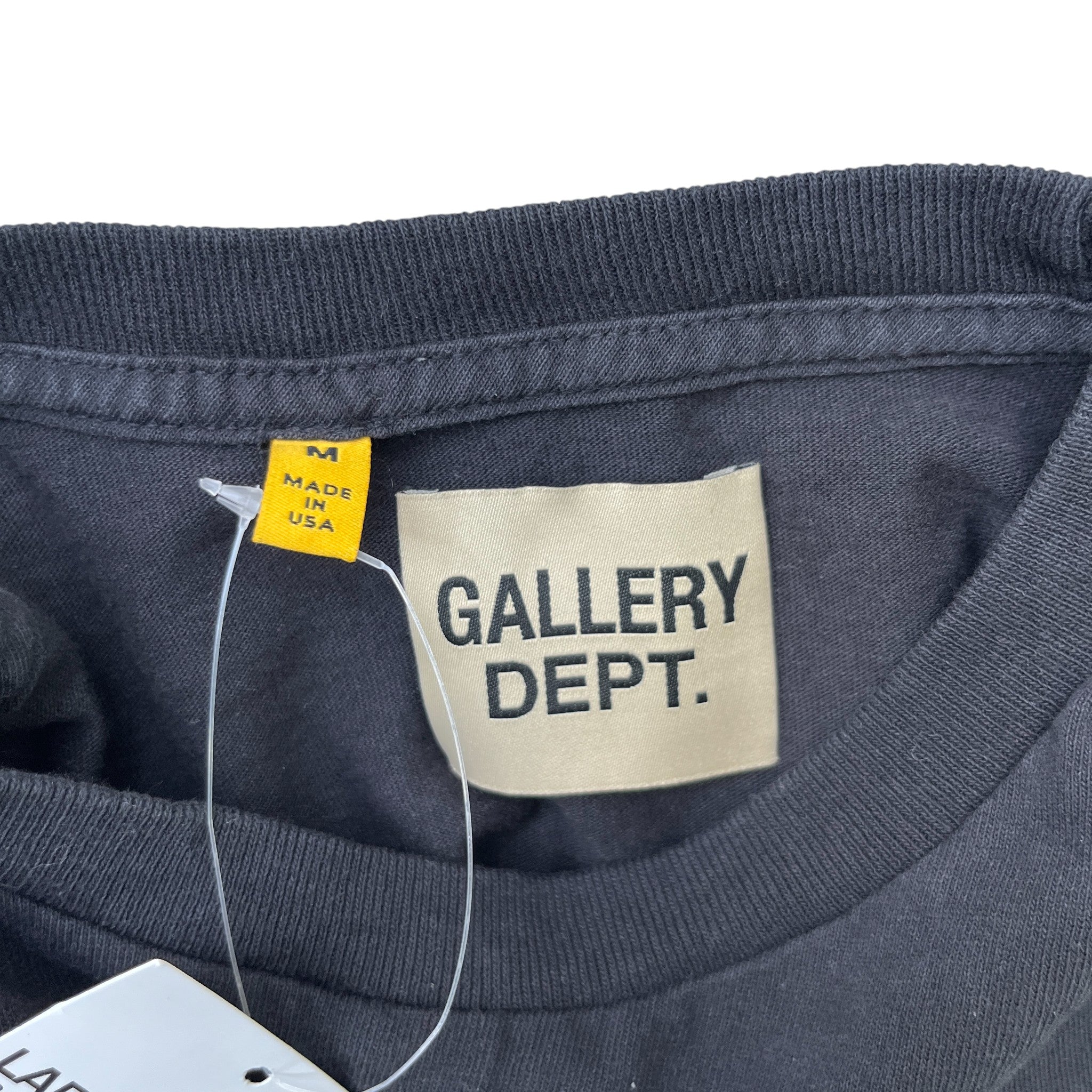 Men's French Logo Print T-Shirt Black Size M