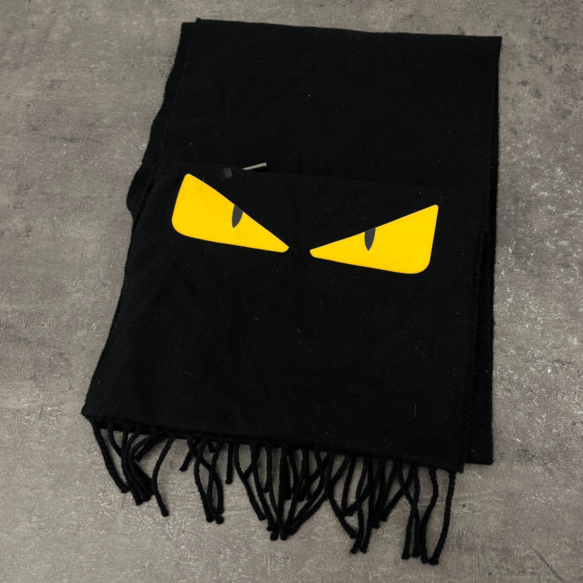 Men's Monster Eyes Zip Scarf Black