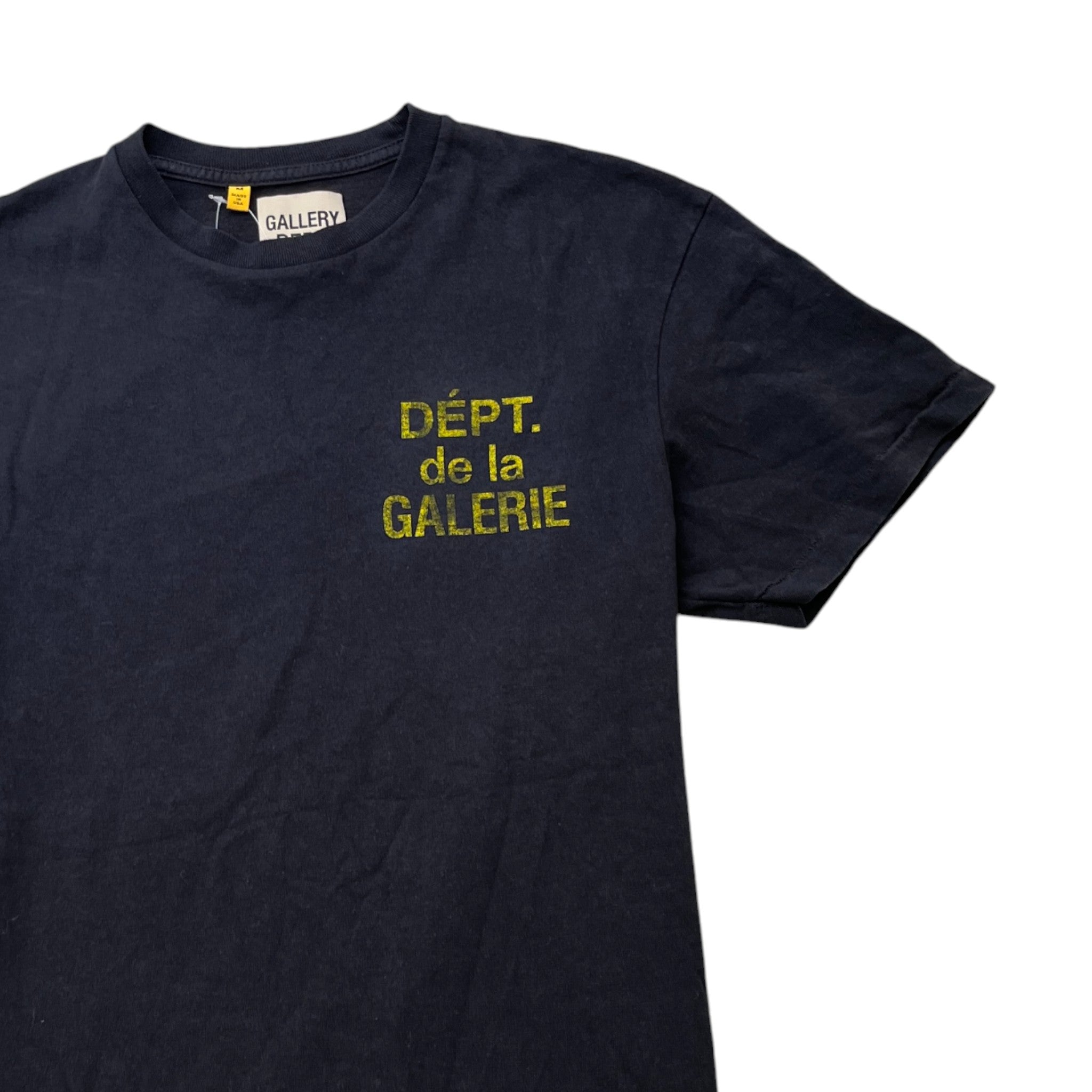 Men's French Logo Print T-Shirt Black Size M