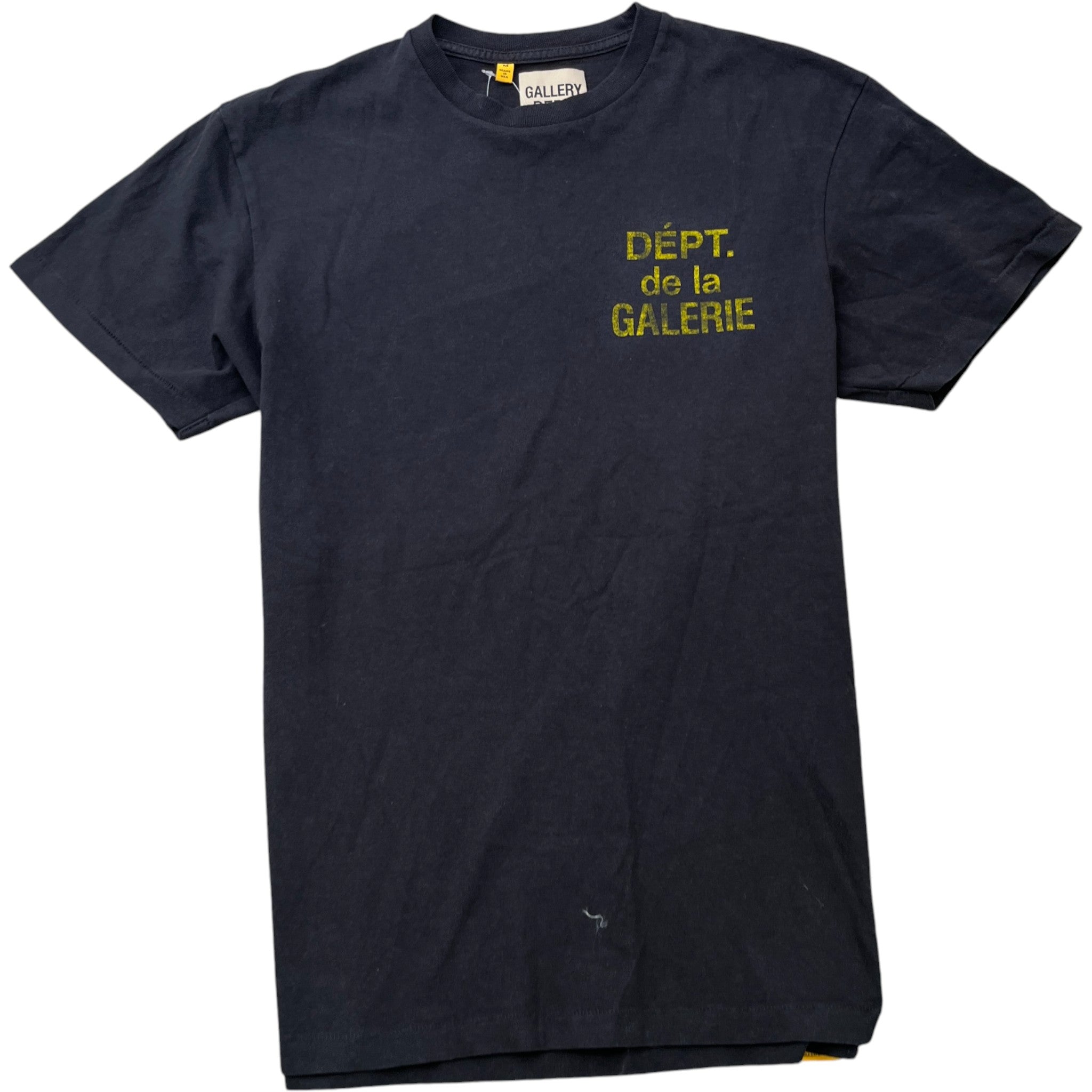 Men's French Logo Print T-Shirt Black Size M