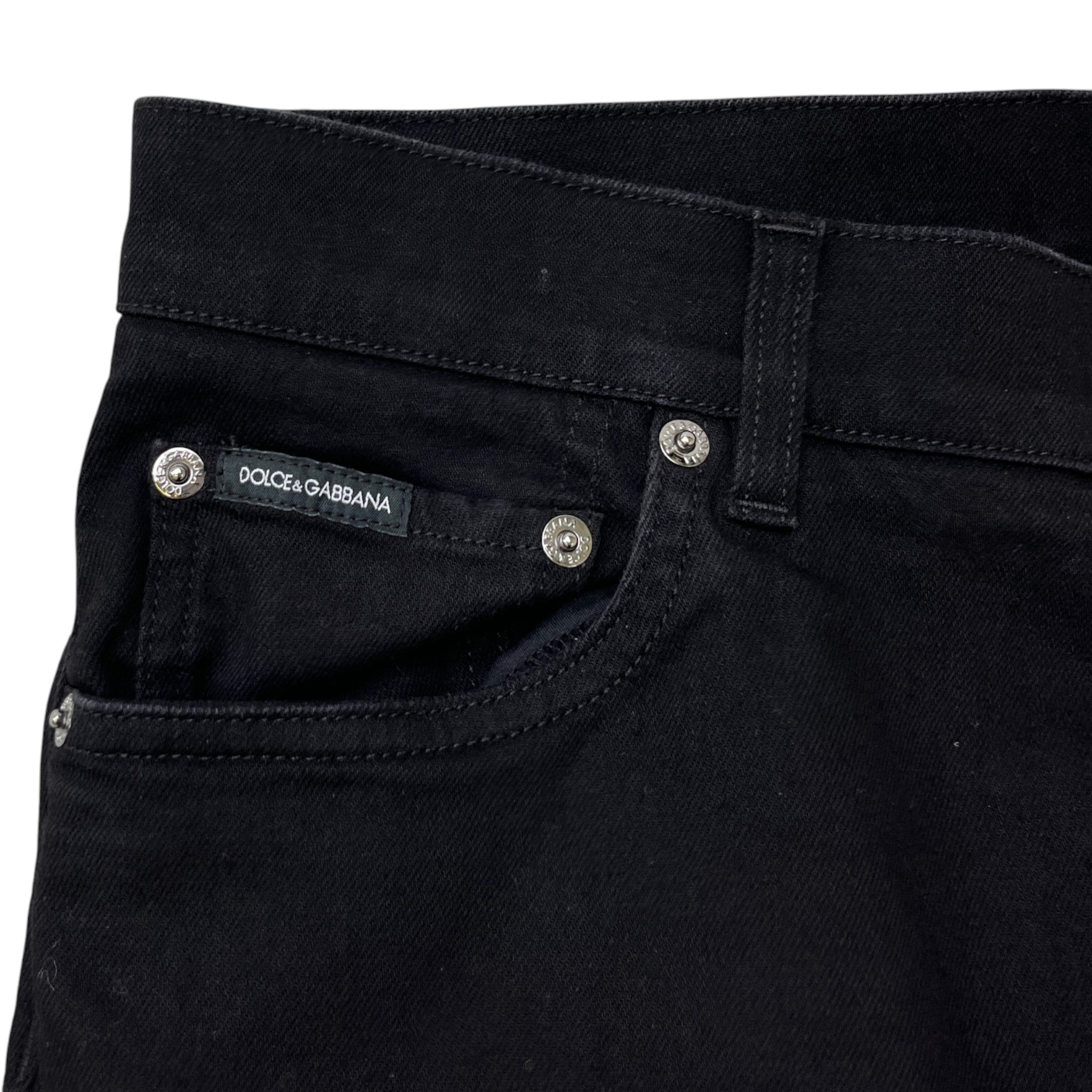 Men's Button Logo Jeans Black Size IT 50 / UK 34