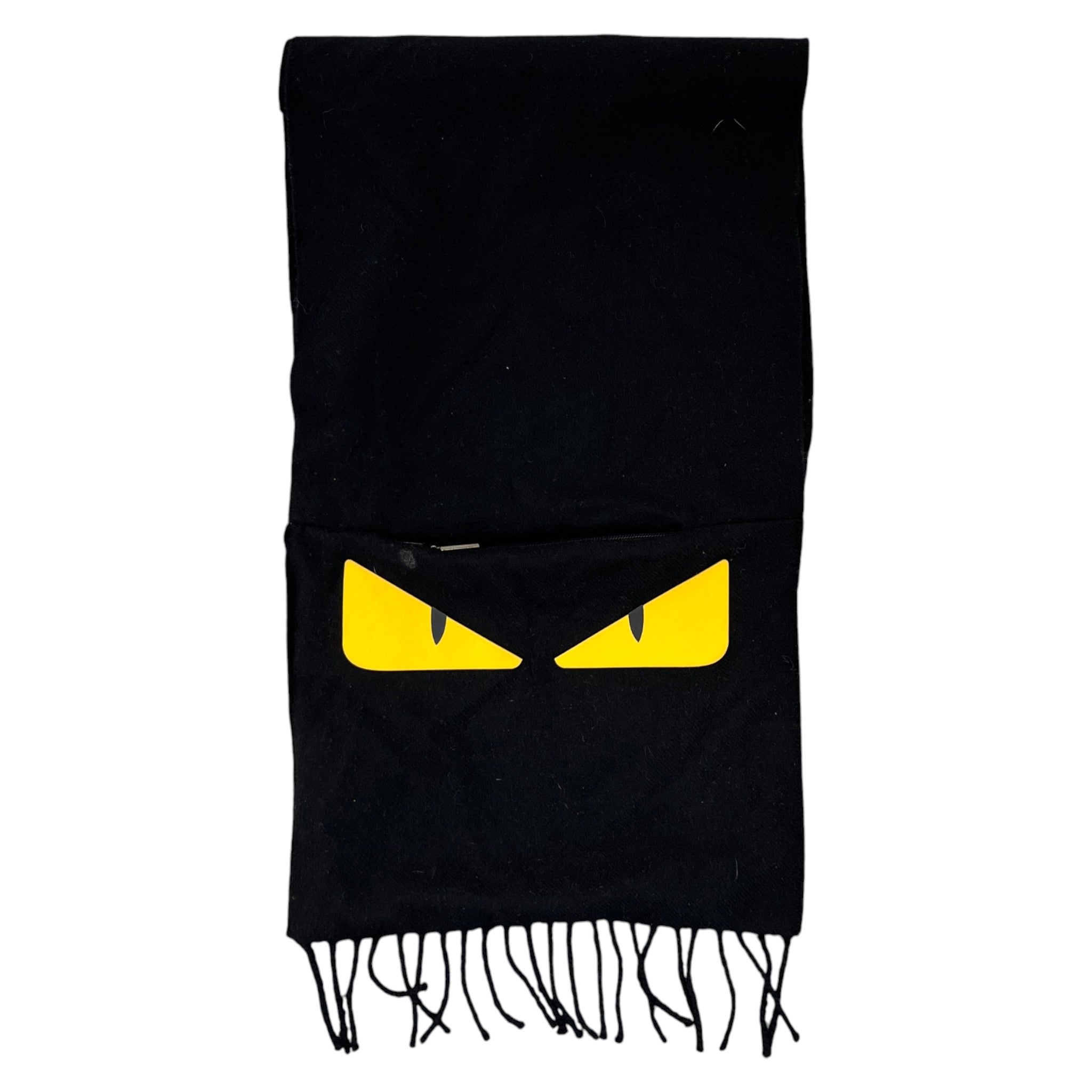 Men's Monster Eyes Zip Scarf Black