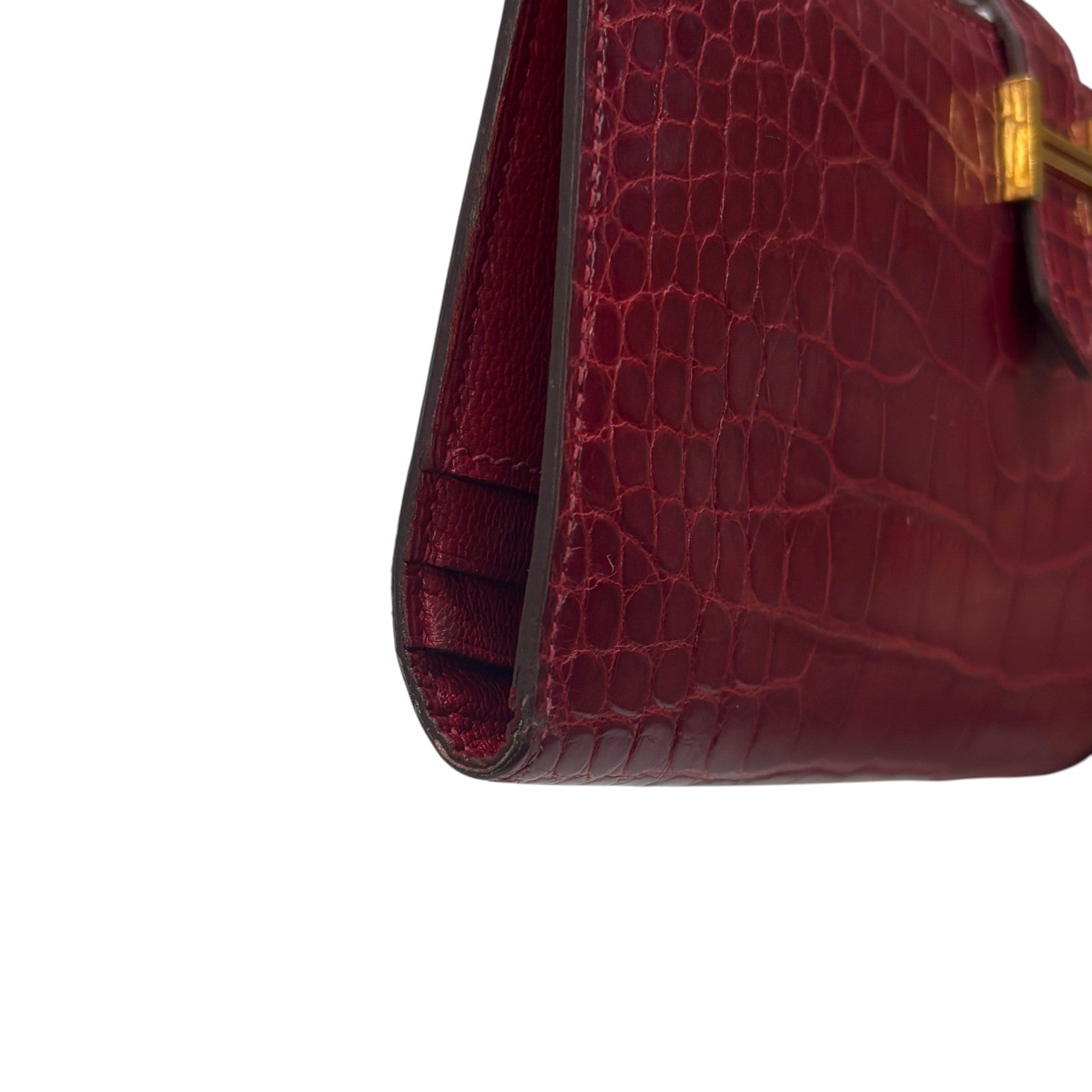 Women's Alligator Bearn Soufflet Purse Red