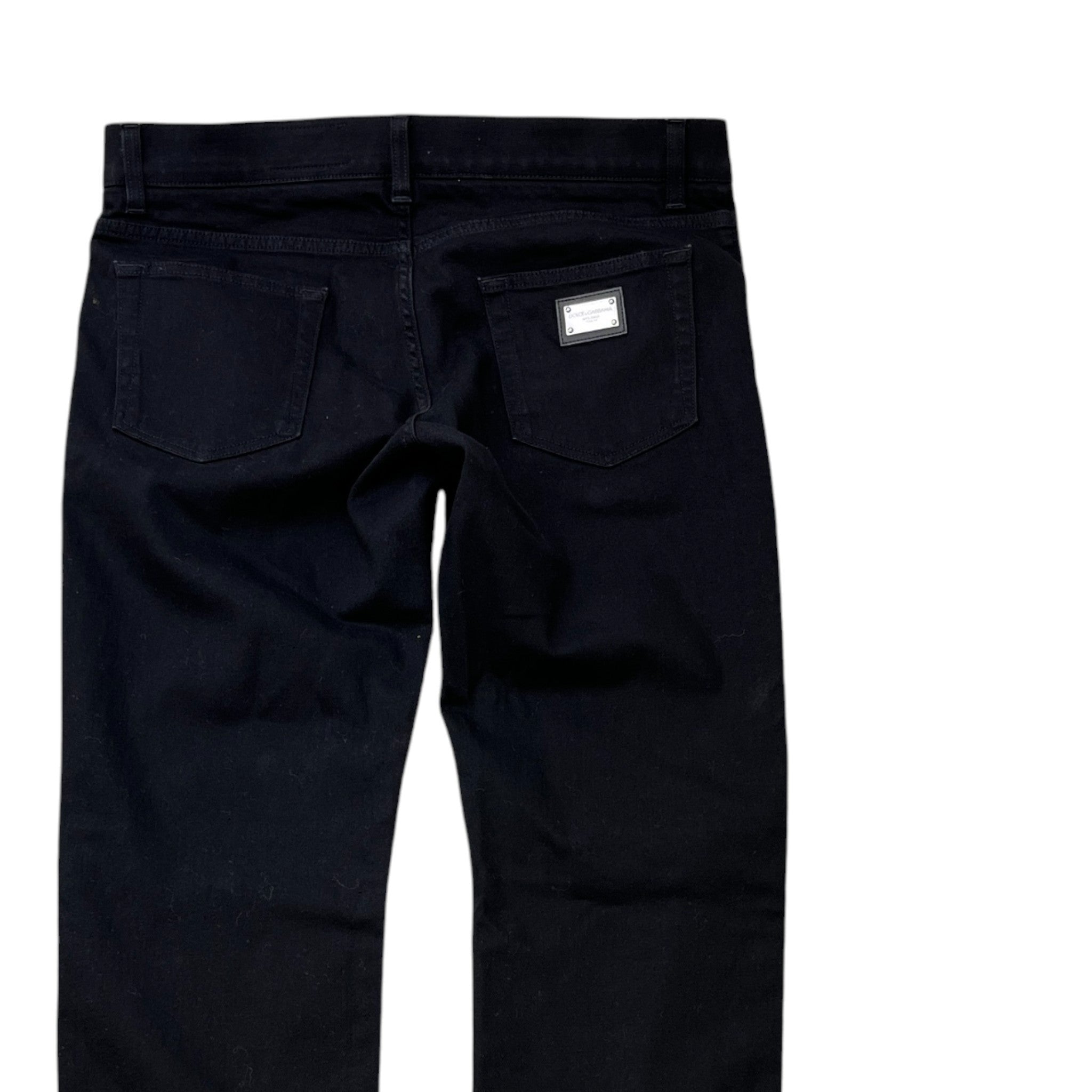 Men's Button Logo Jeans Black Size IT 50 / UK 34