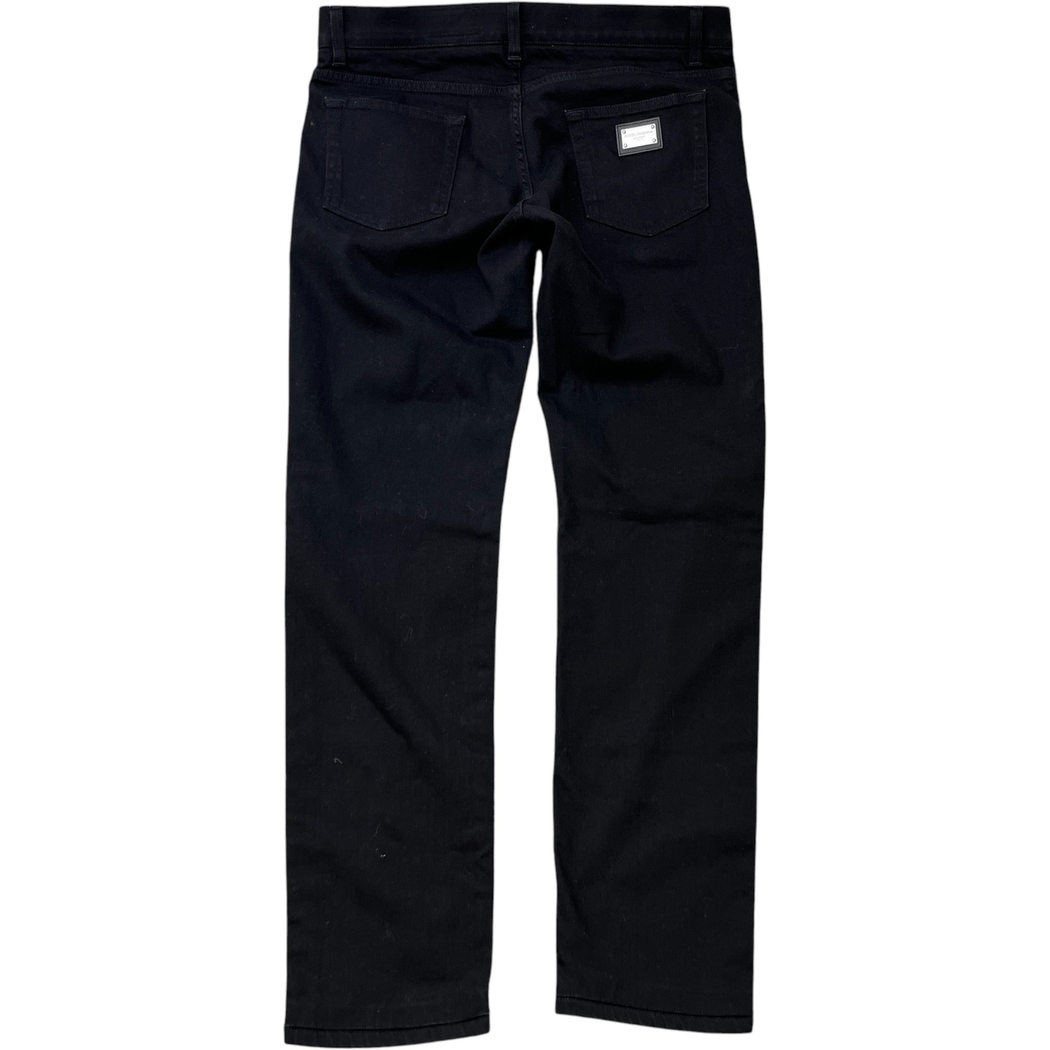 Men's Button Logo Jeans Black Size IT 50 / UK 34