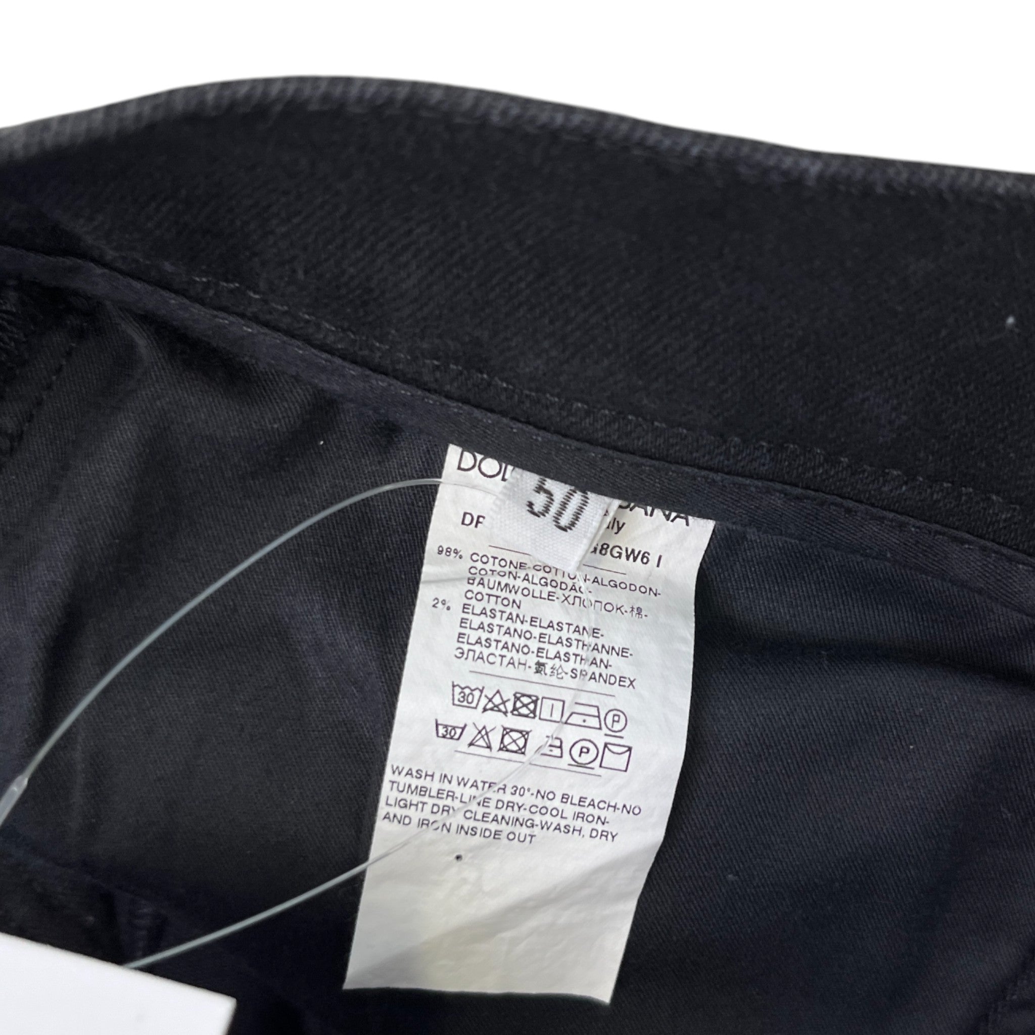 Men's Button Logo Jeans Black Size IT 50 / UK 34