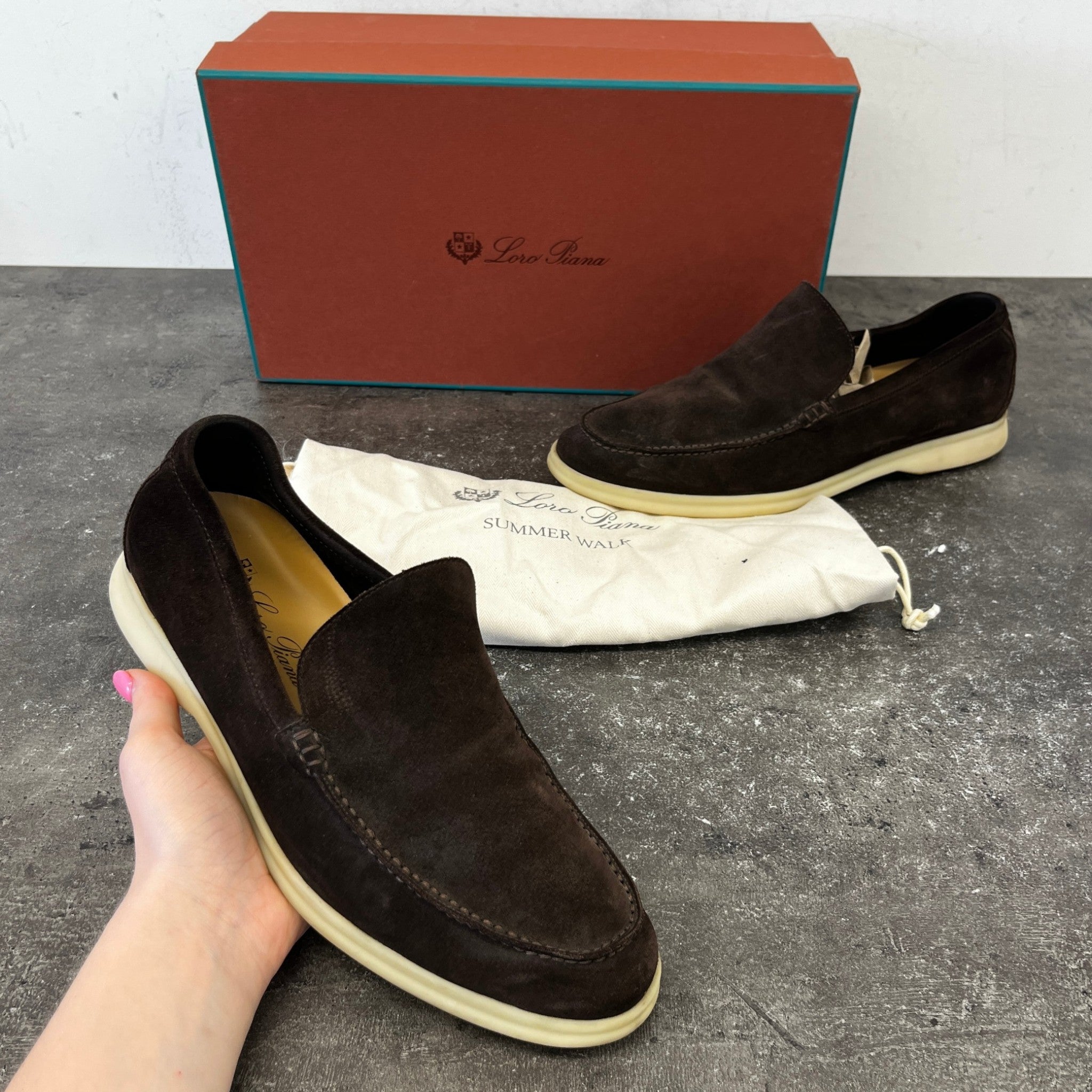 Men's Summer Walk Loafers Brown Size EU 40 / UK 6