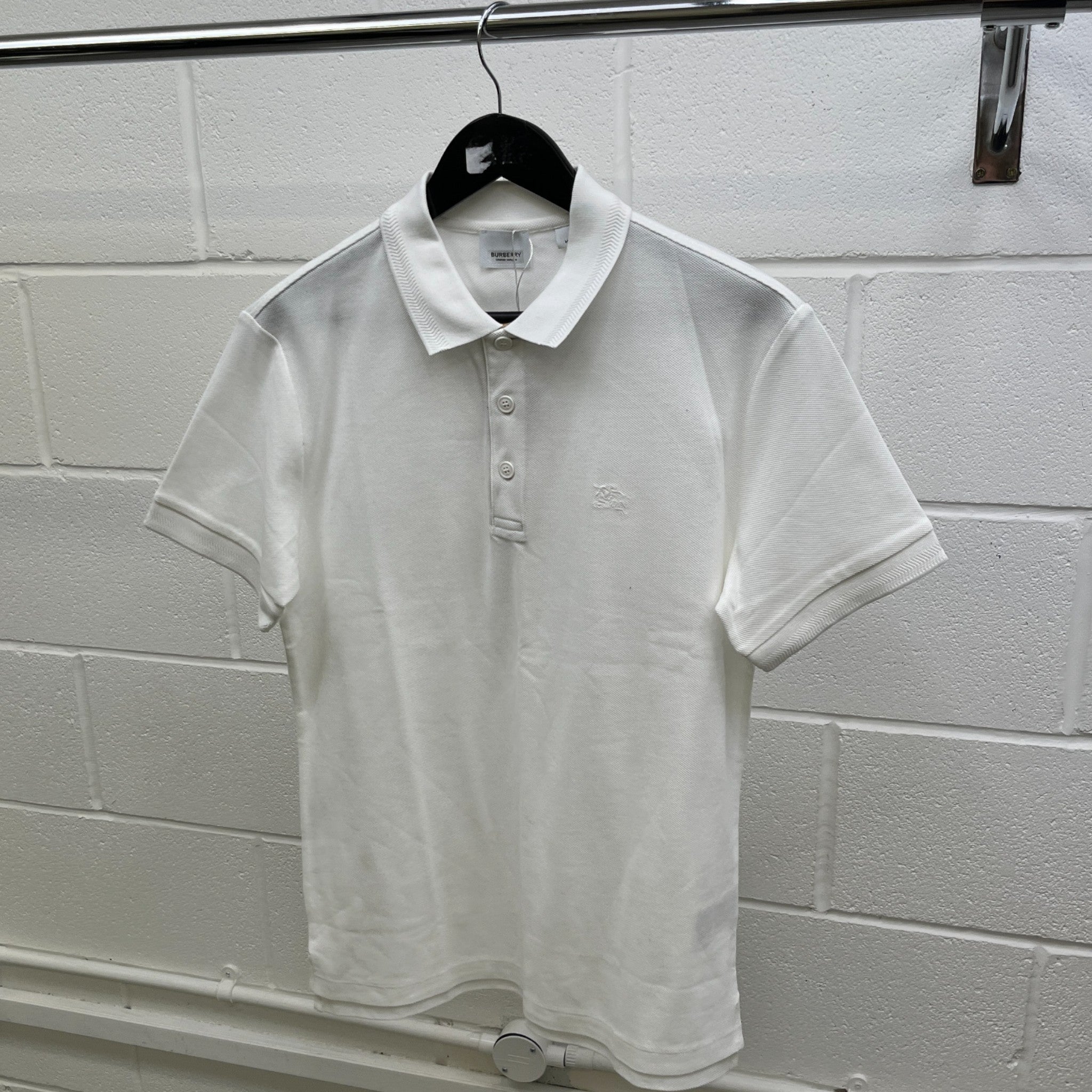 Men's Equestrian Knight Polo Shirt White Size M