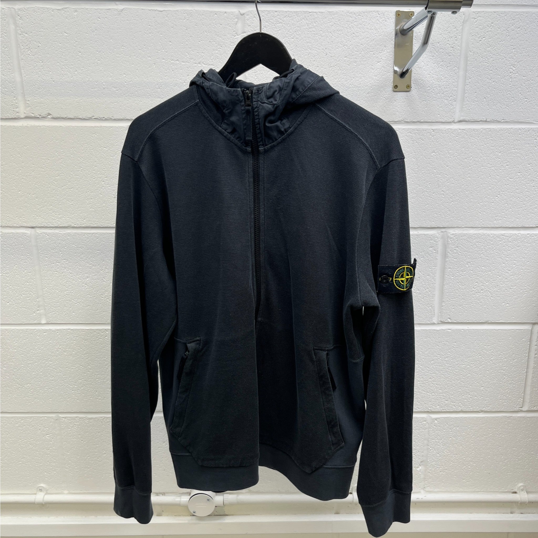 Men's Applique Logo Hoodie Navy Size XL