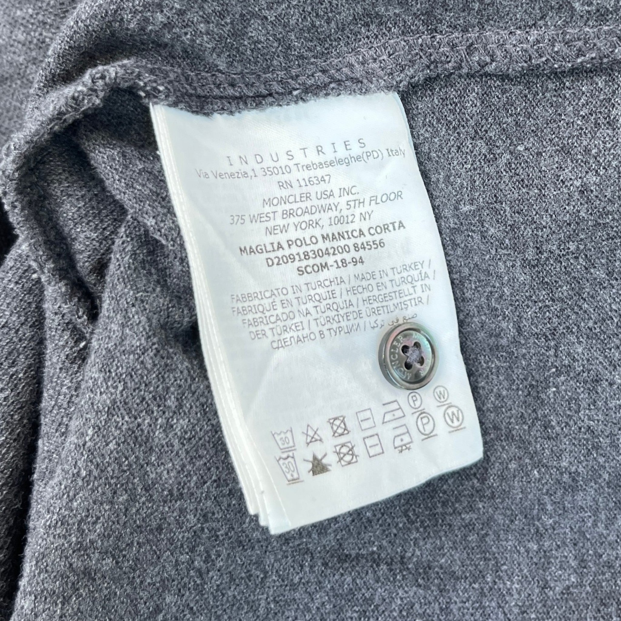 Men's Maglia Polo Shirt Grey Size M