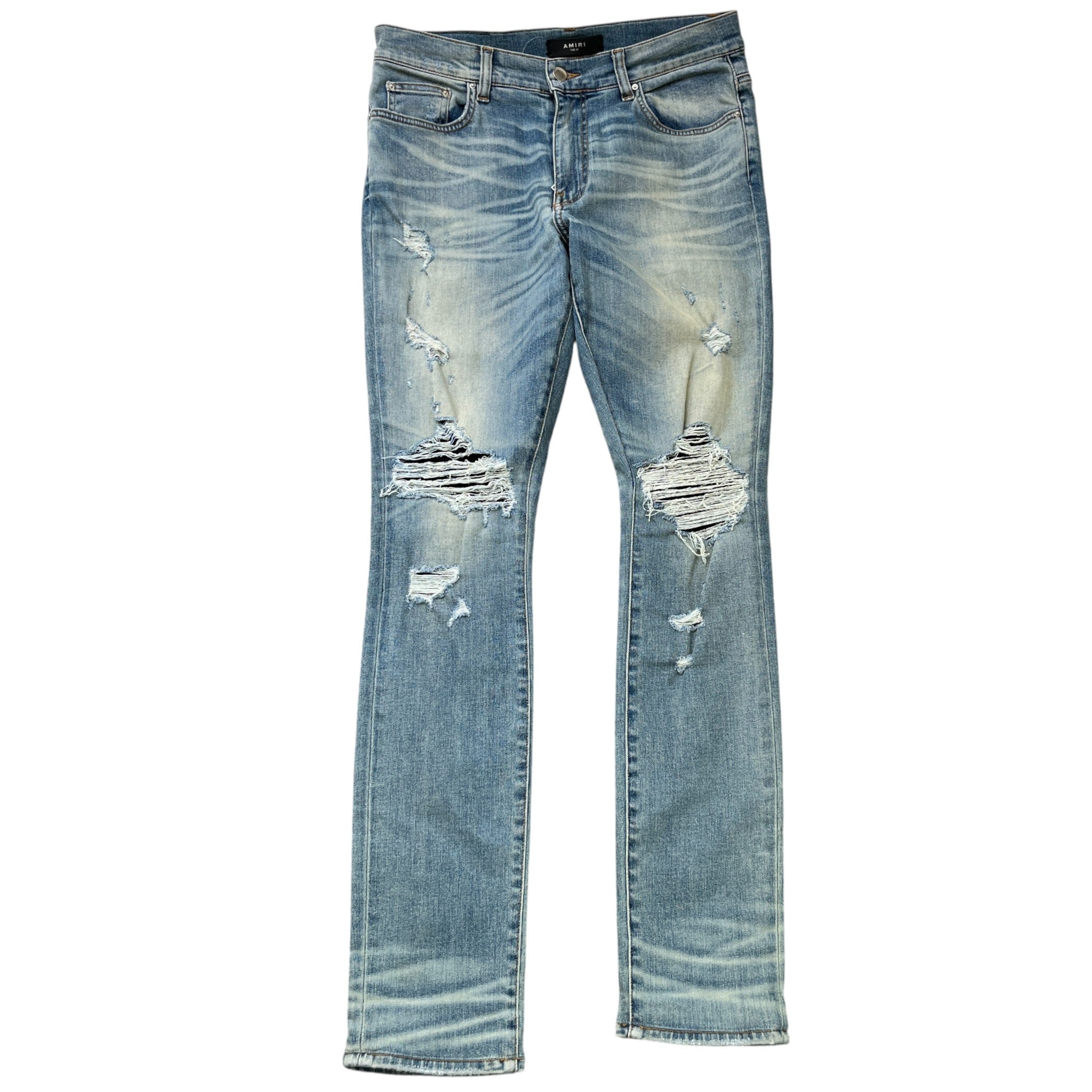 Men's Mx1 Distressed Jeans Blue Size Waist 34"