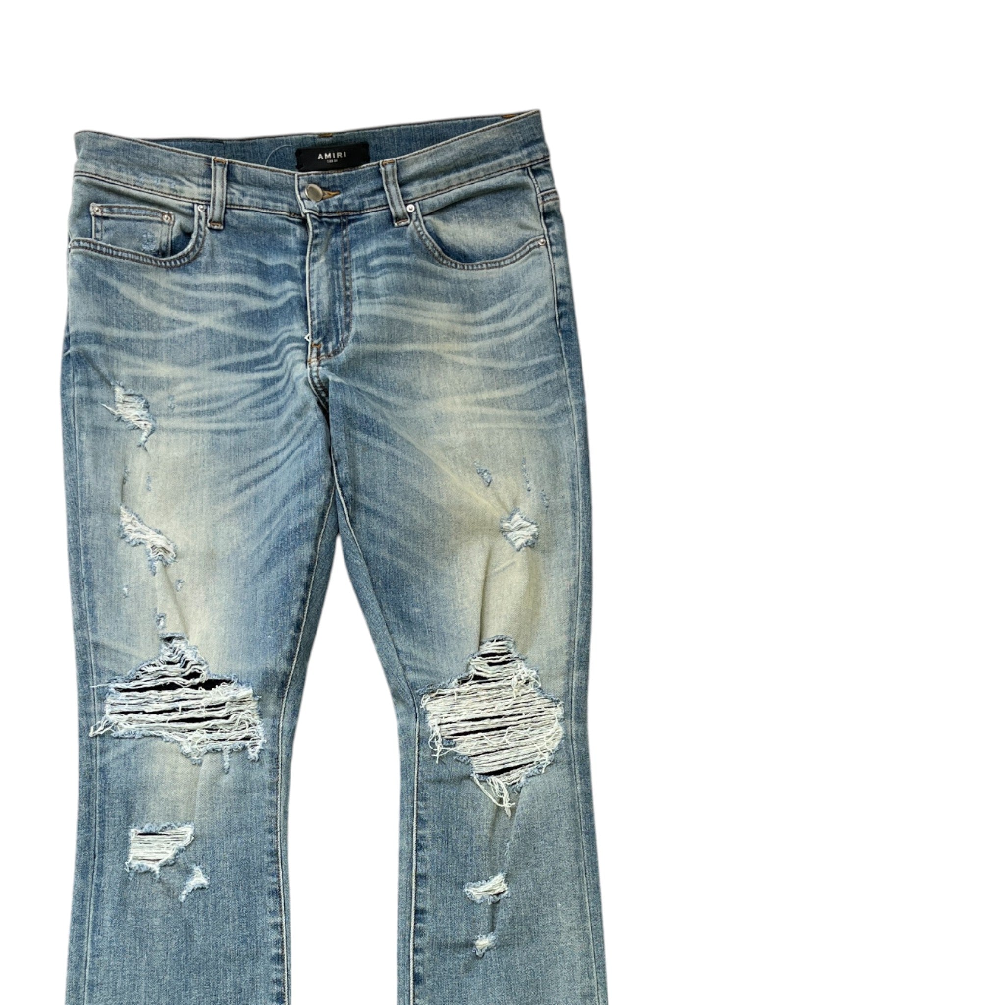 Men's Mx1 Distressed Jeans Blue Size Waist 34"