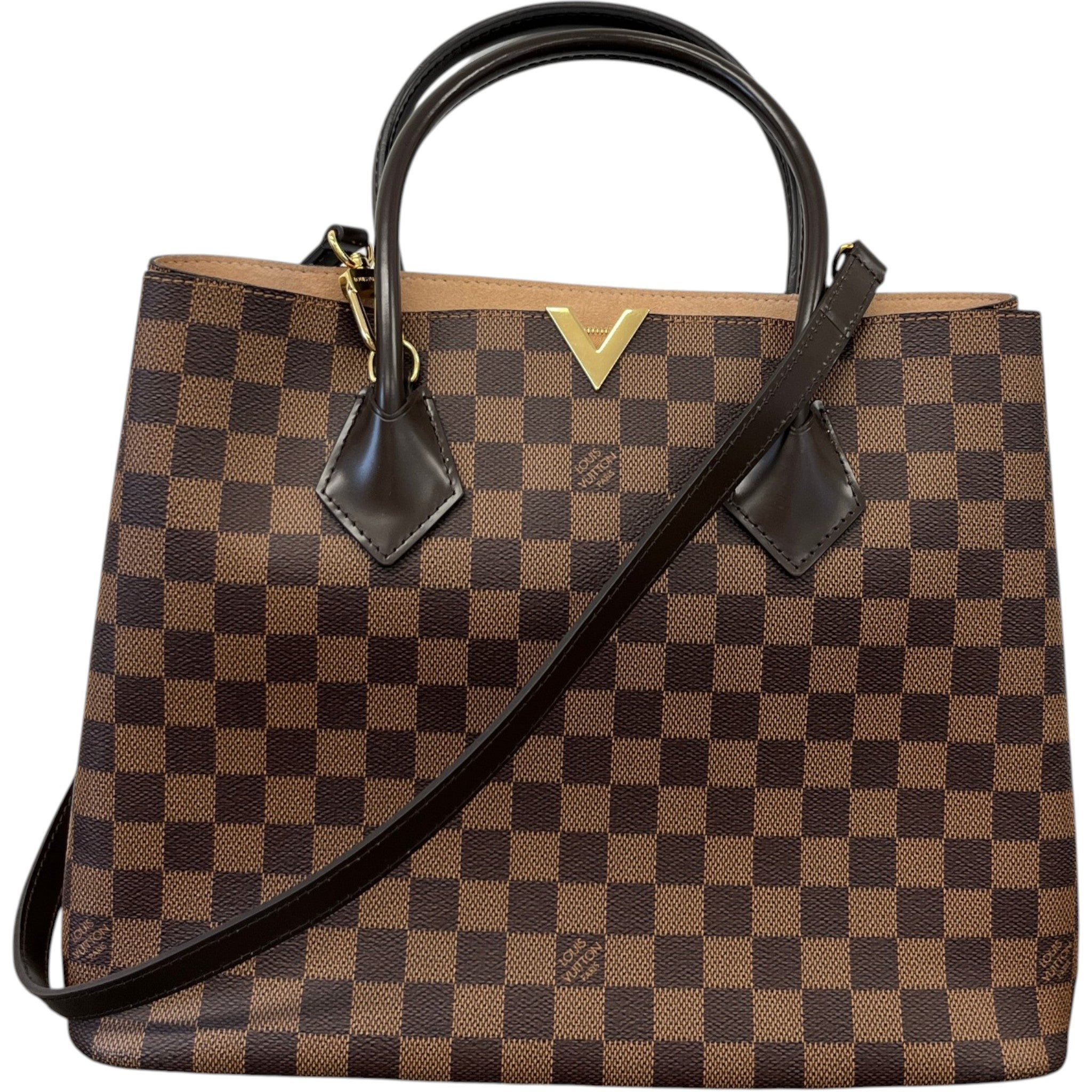 Women's Damier Ebene Kensington Handbag Brown