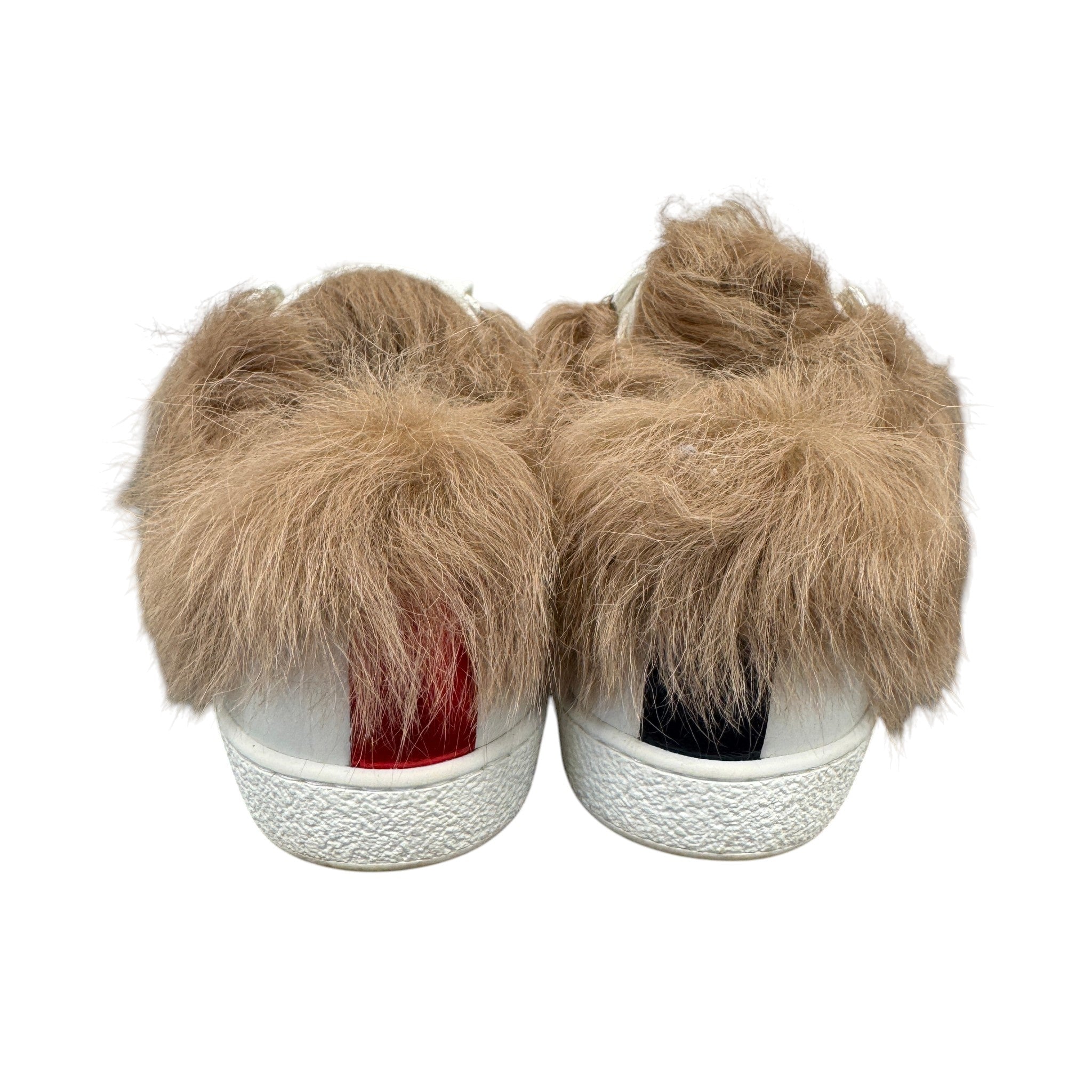 Women's Ace Fur Low Trainers White Size EU 37 / UK 4