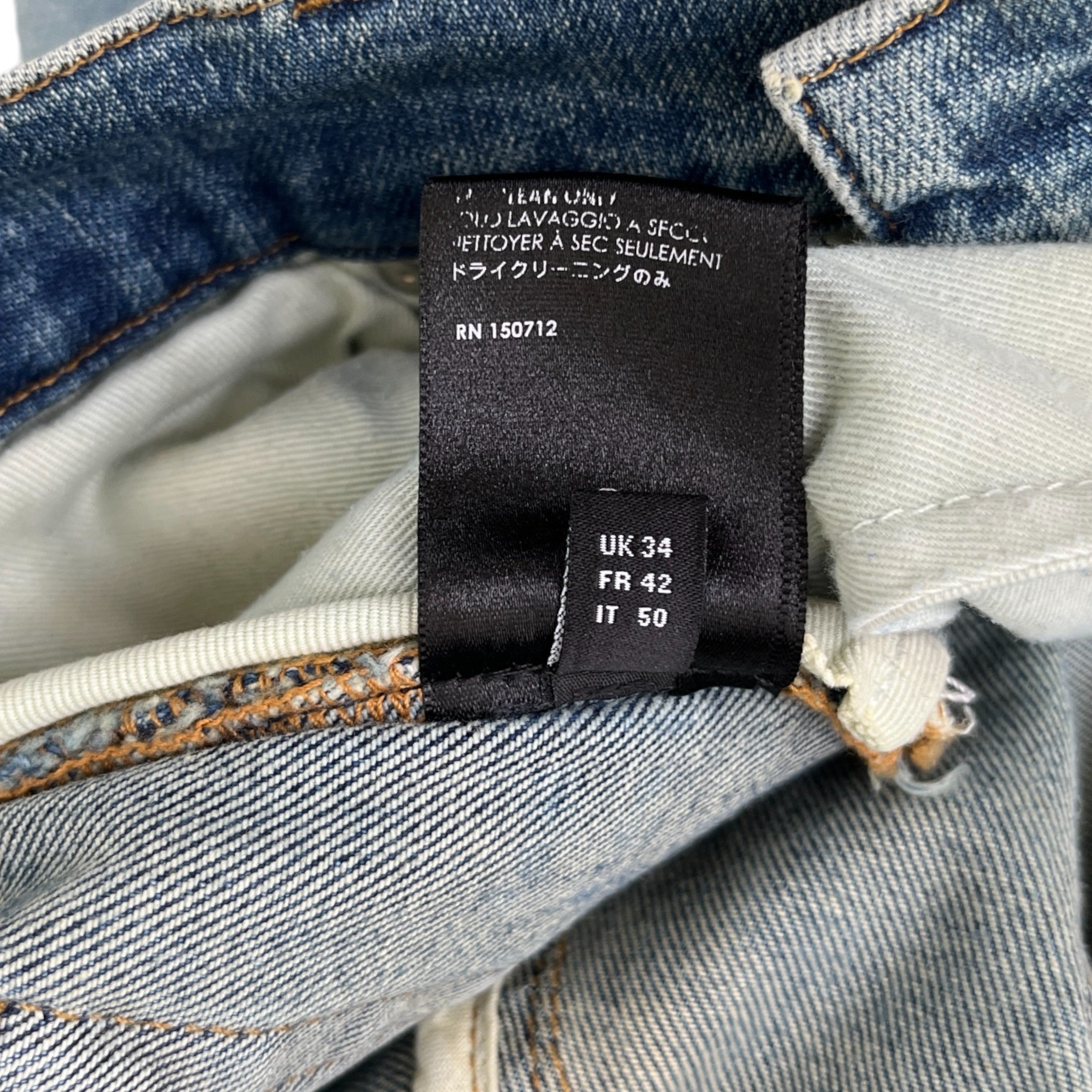 Men's Mx1 Distressed Jeans Blue Size Waist 34"