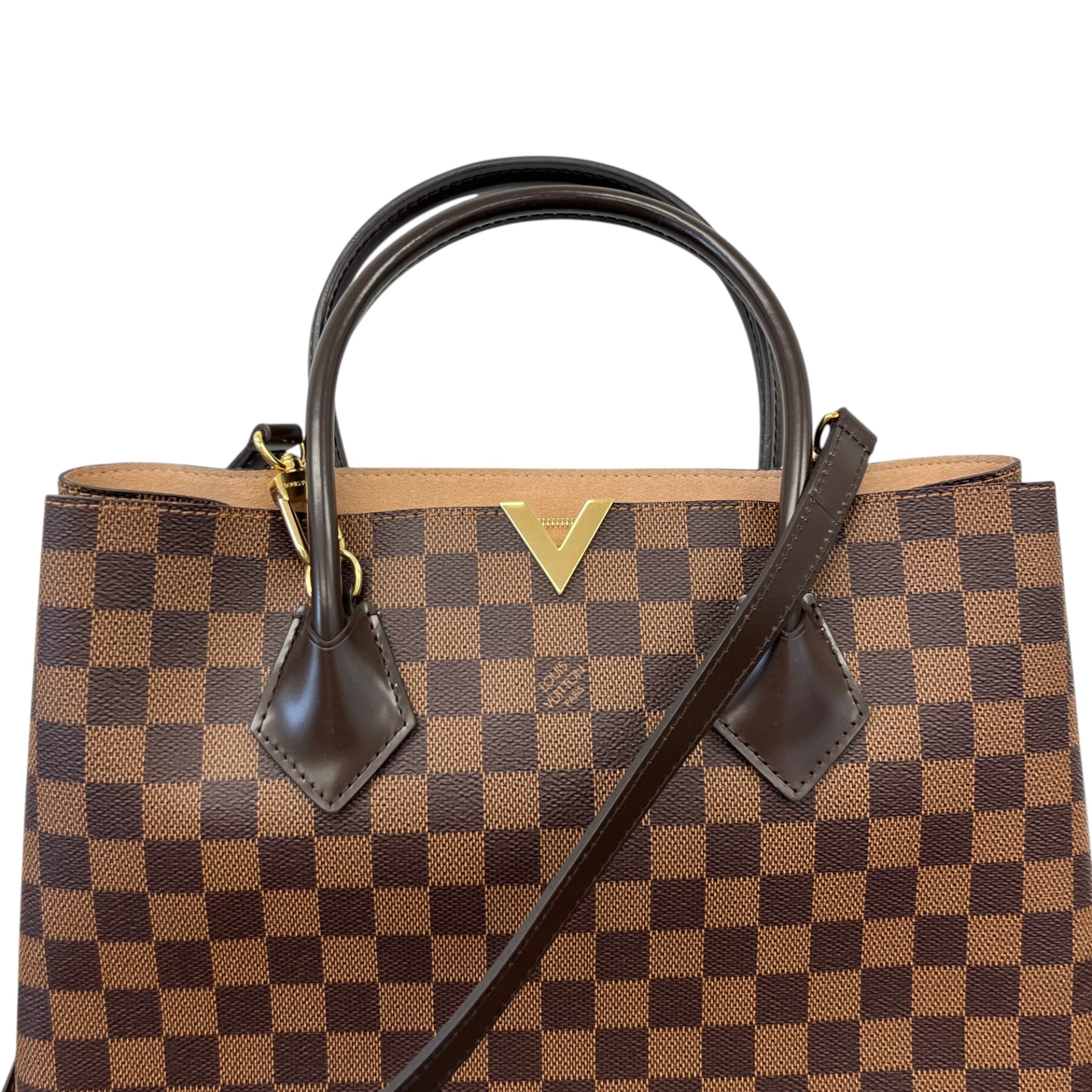 Women's Damier Ebene Kensington Handbag Brown