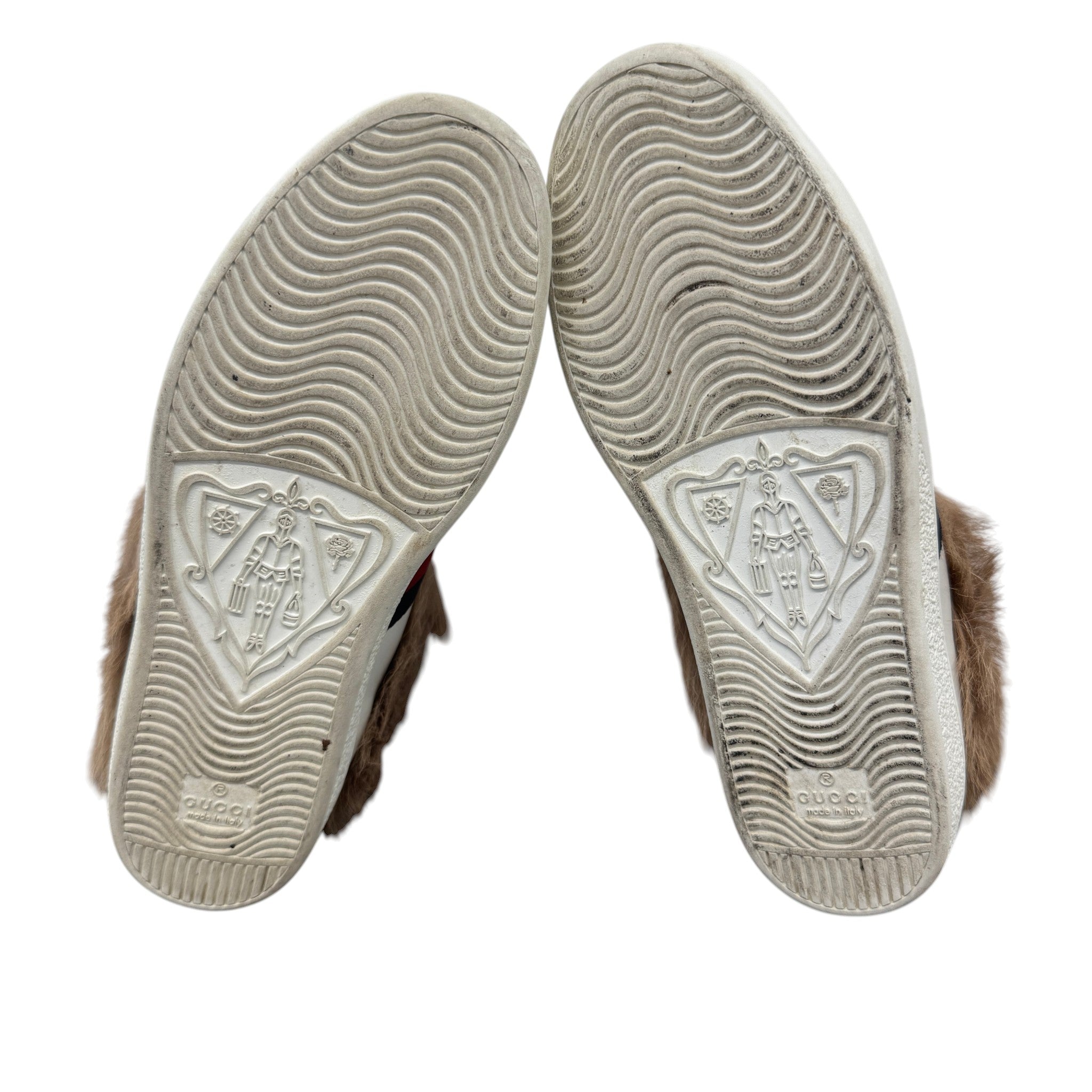 Women's Ace Fur Low Trainers White Size EU 37 / UK 4