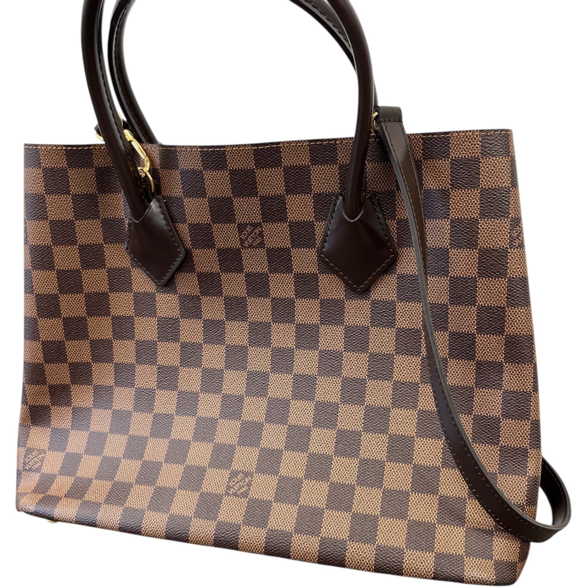 Women's Damier Ebene Kensington Handbag Brown
