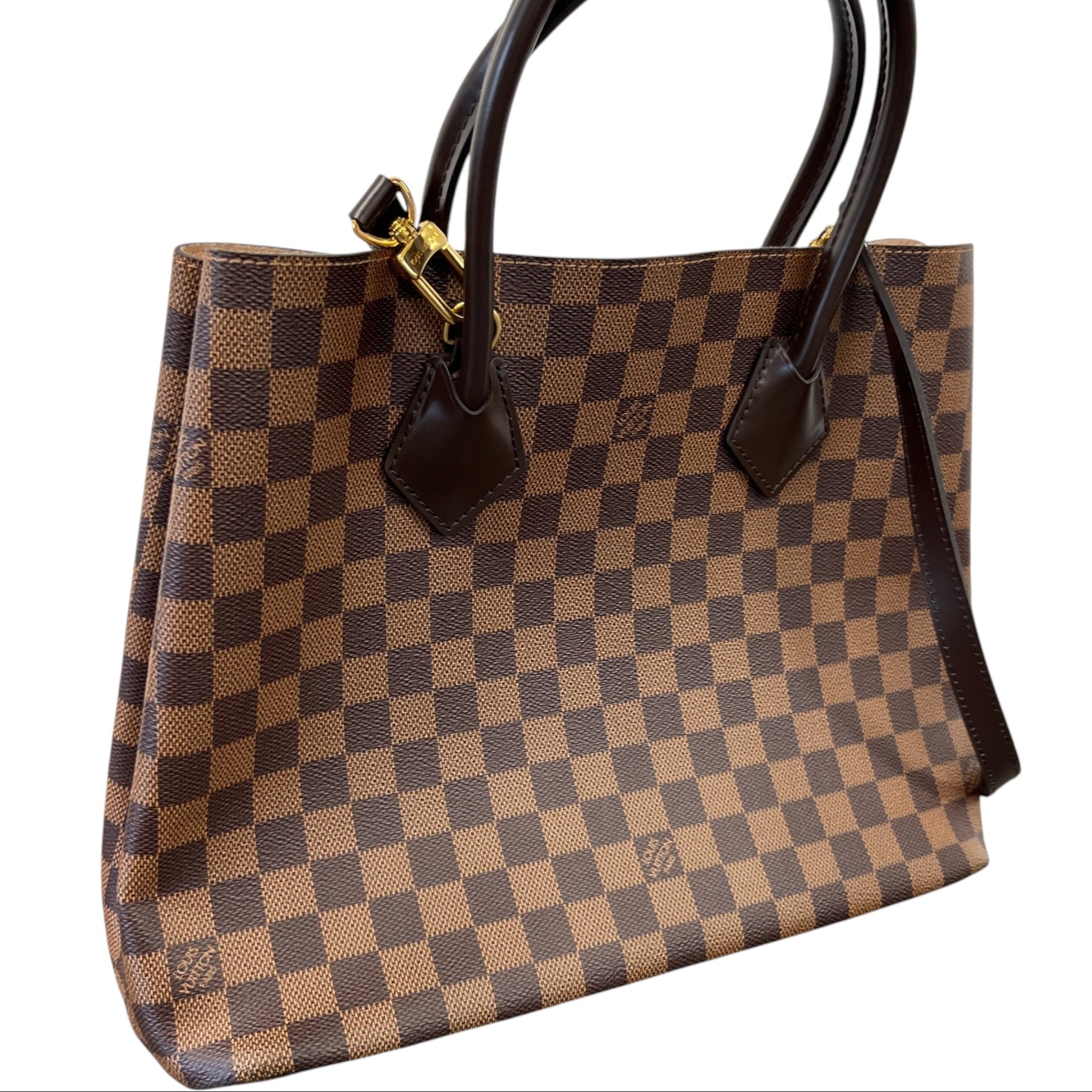 Women's Damier Ebene Kensington Handbag Brown