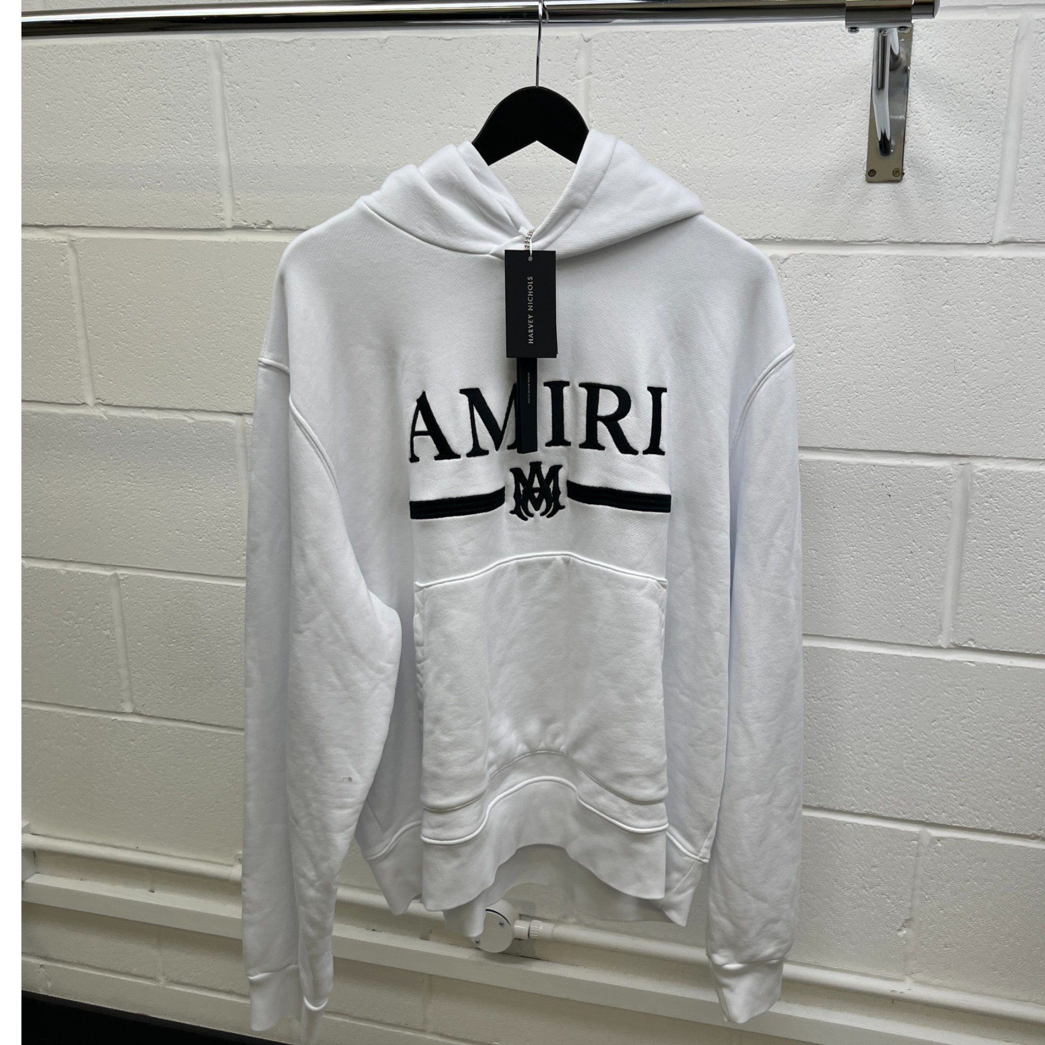Men's Ma Bar Logo Hoodie White Size XL