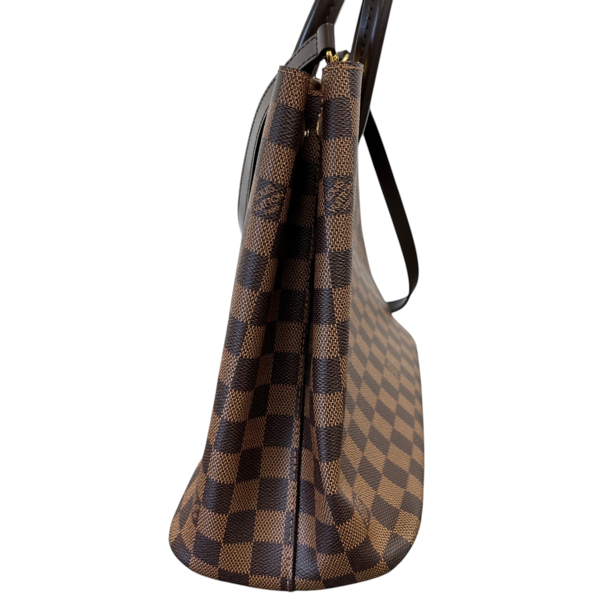 Women's Damier Ebene Kensington Handbag Brown
