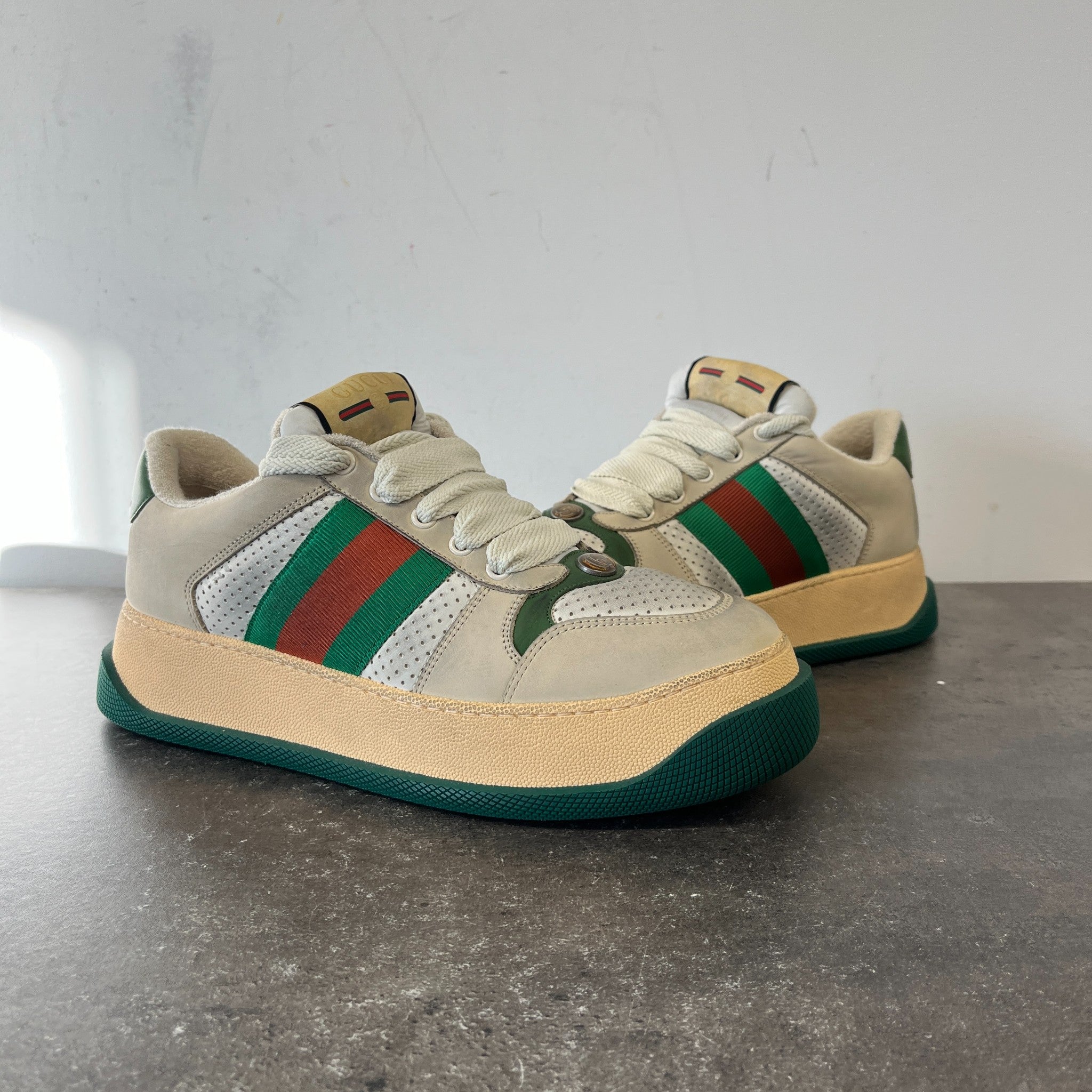 Men's Screener Web Low Trainers Beige Size EU 41.5 / UK 7.5