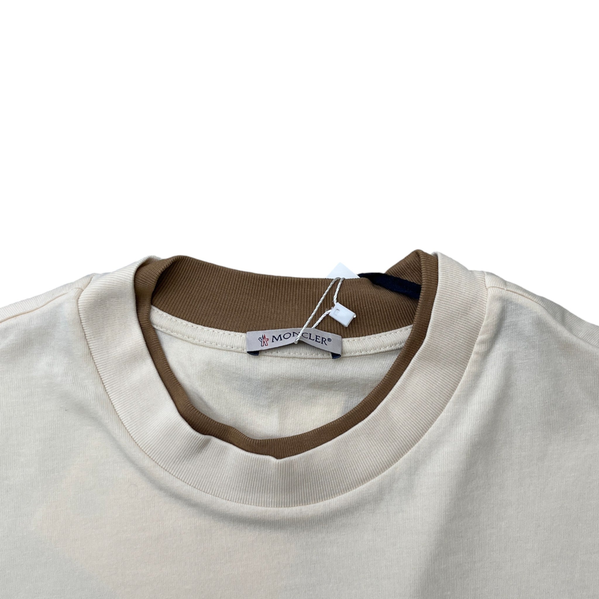 Men's Ss Logo T-Shirt Cream Size M