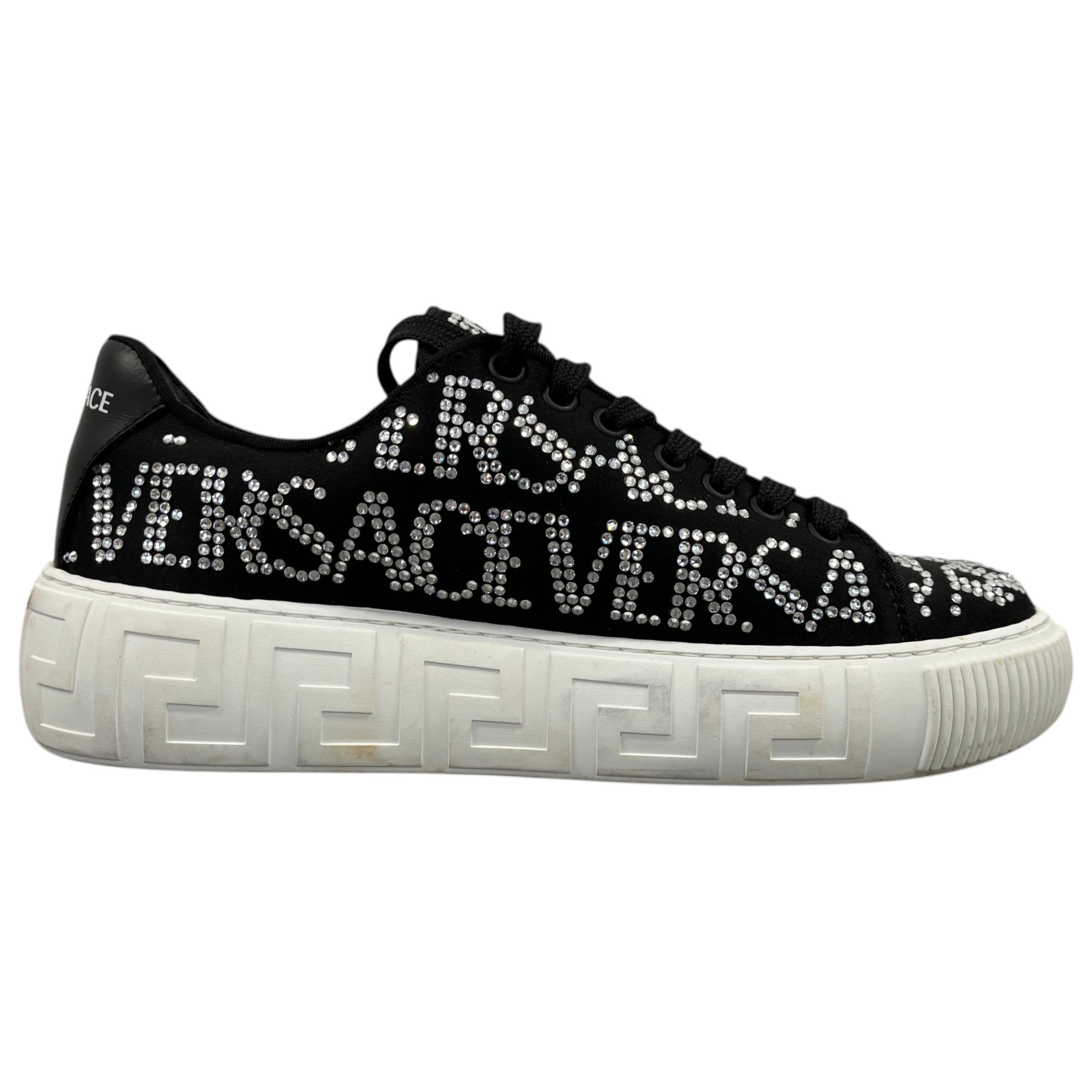 Women's Crystal Logo Low Trainers Black Size EU 39 / UK 6