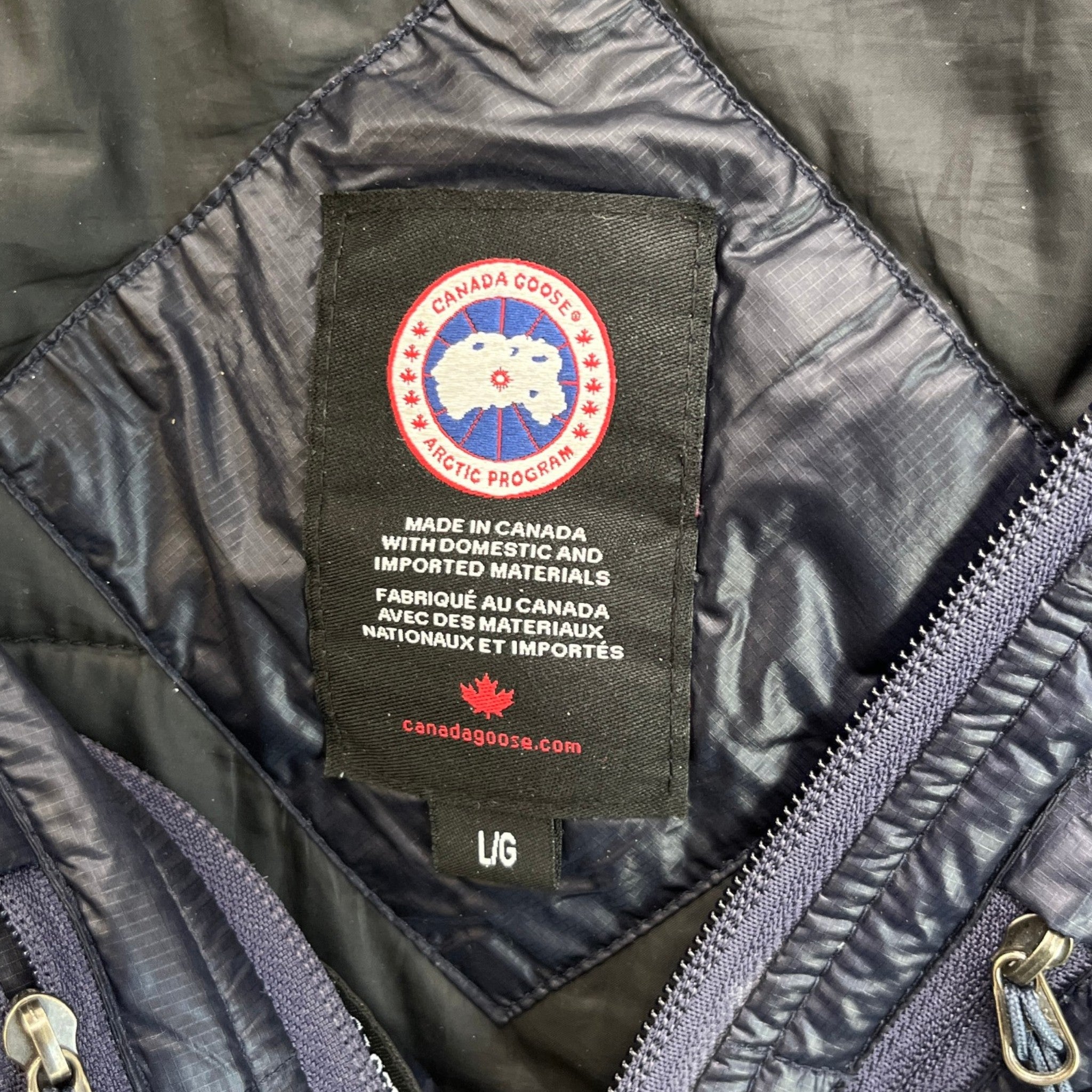 Men's Hybridge Lite Hoody Down Jacket Navy Size L