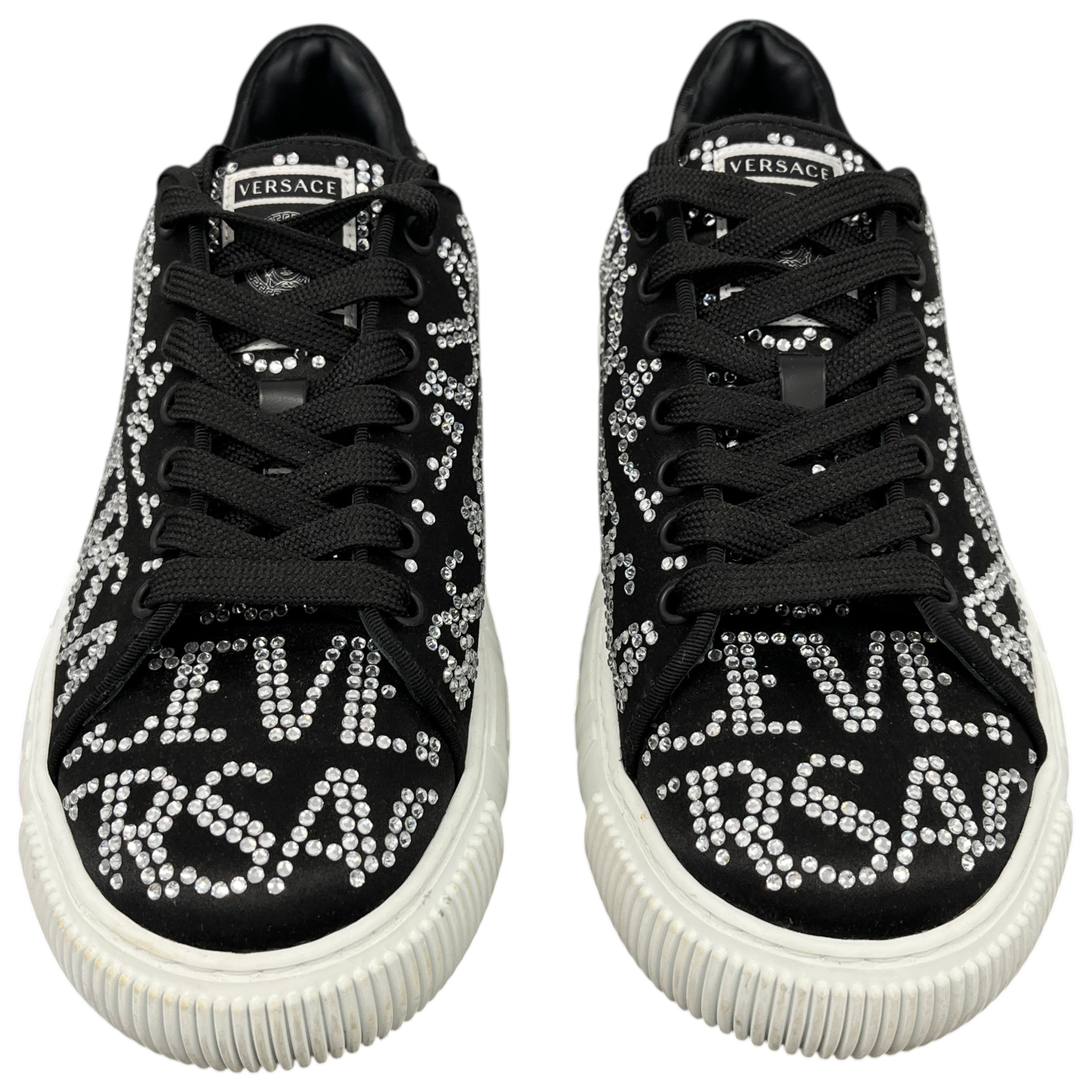 Women's Crystal Logo Low Trainers Black Size EU 39 / UK 6