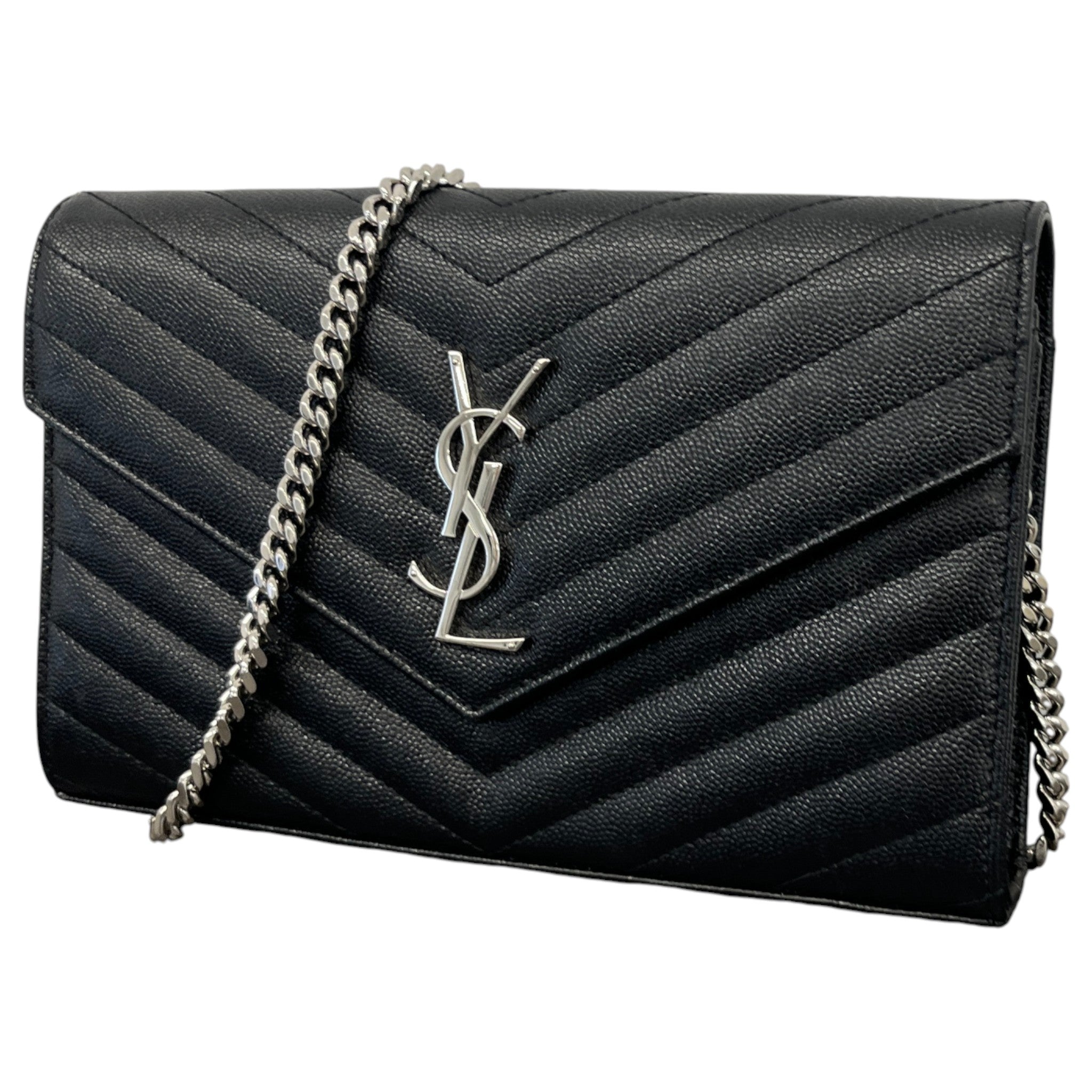 Women's Cassandre Envelope Chain Wallet Bag Black