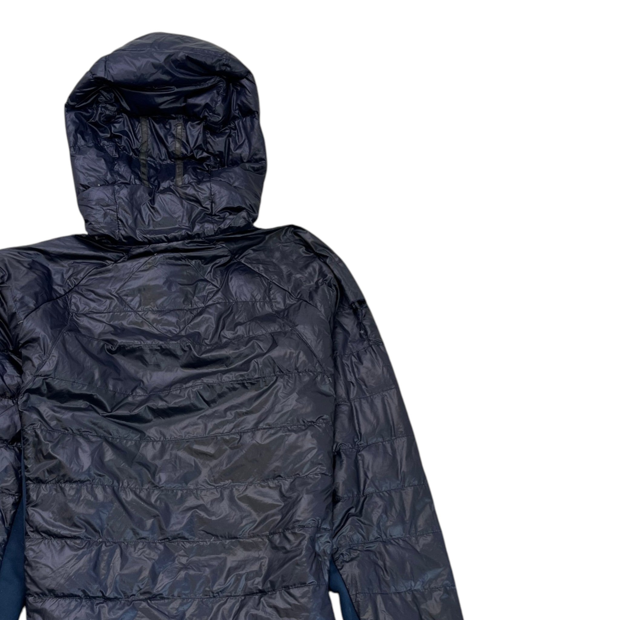 Men's Hybridge Lite Hoody Down Jacket Navy Size L