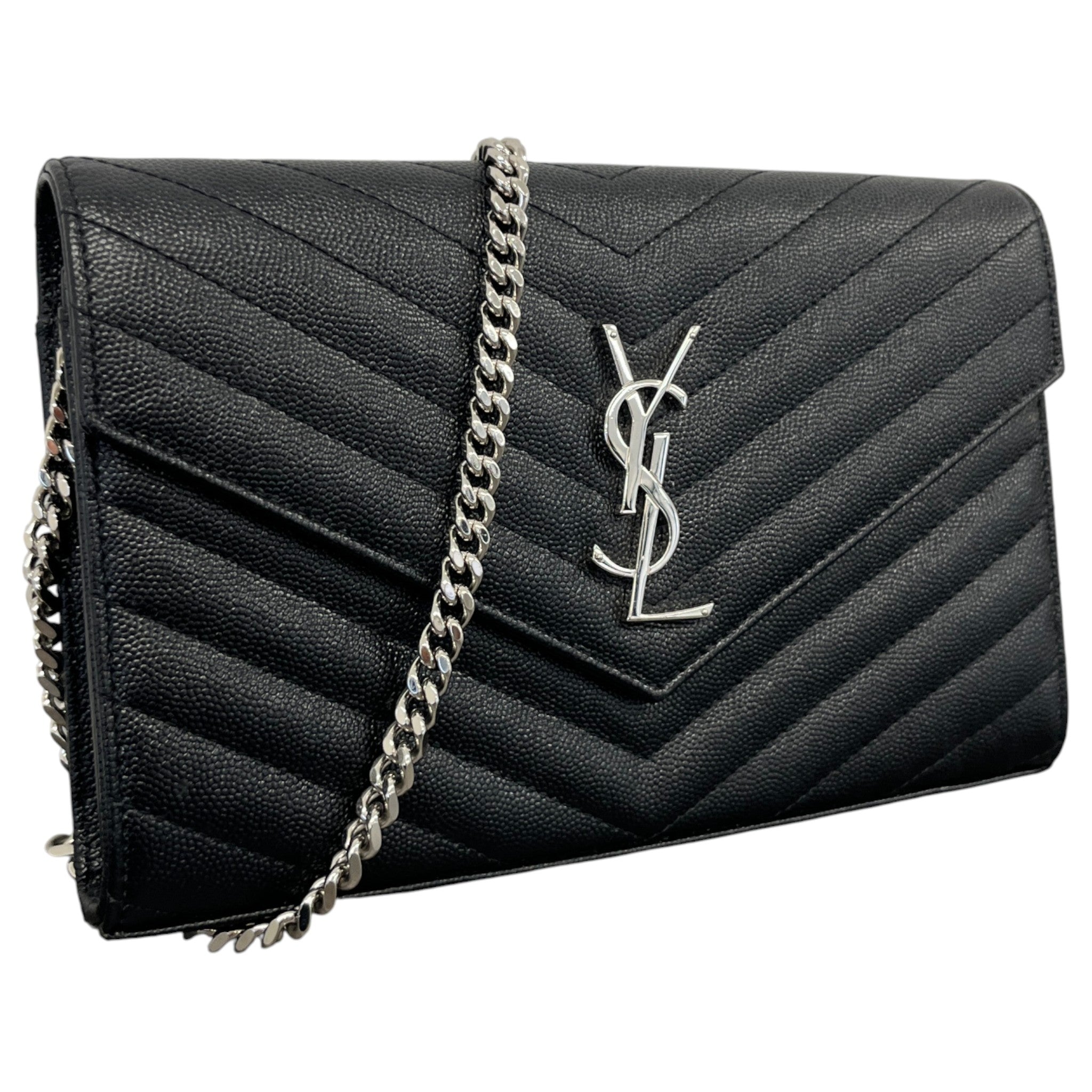 Women's Cassandre Envelope Chain Wallet Bag Black