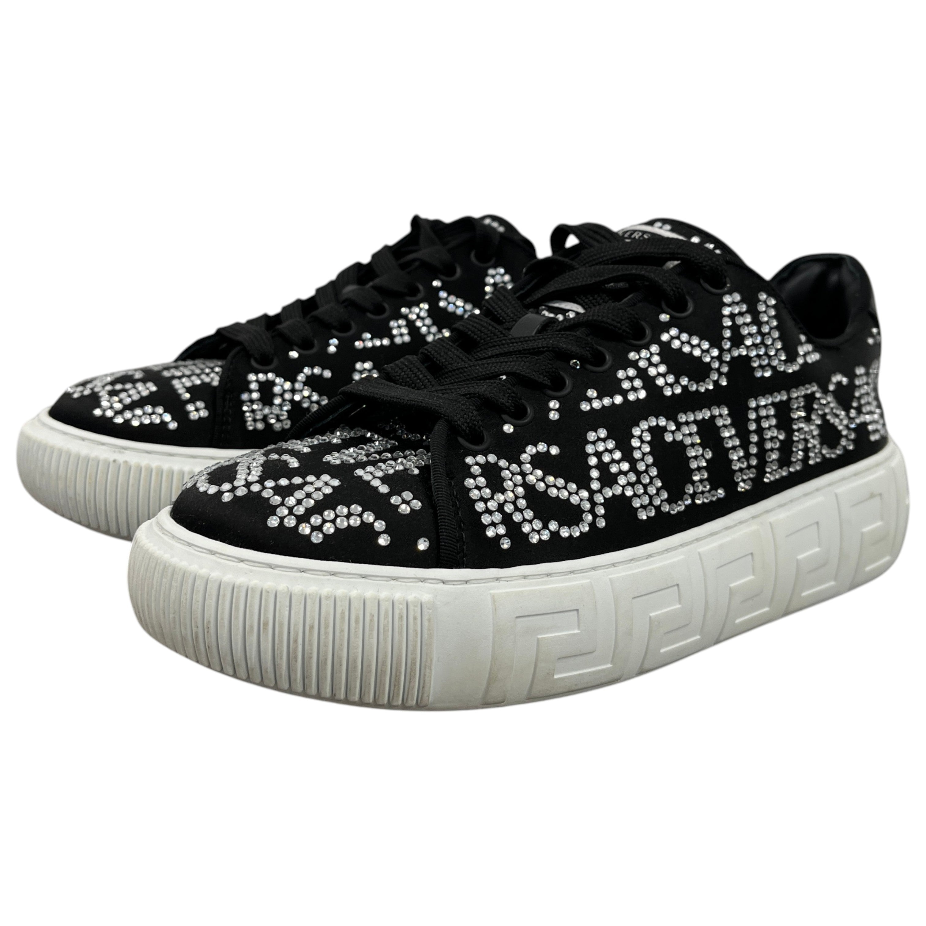 Women's Crystal Logo Low Trainers Black Size EU 39 / UK 6