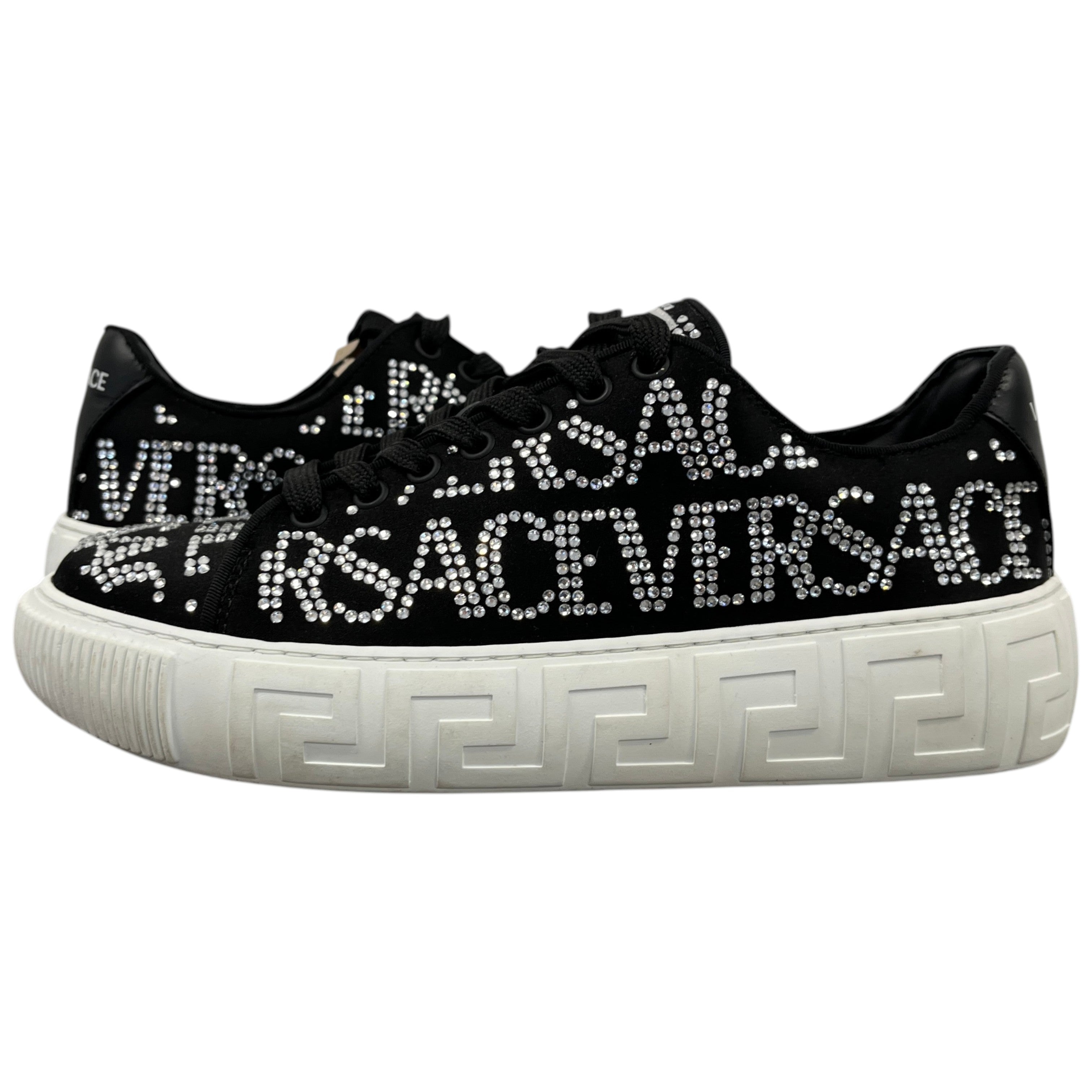 Women's Crystal Logo Low Trainers Black Size EU 39 / UK 6