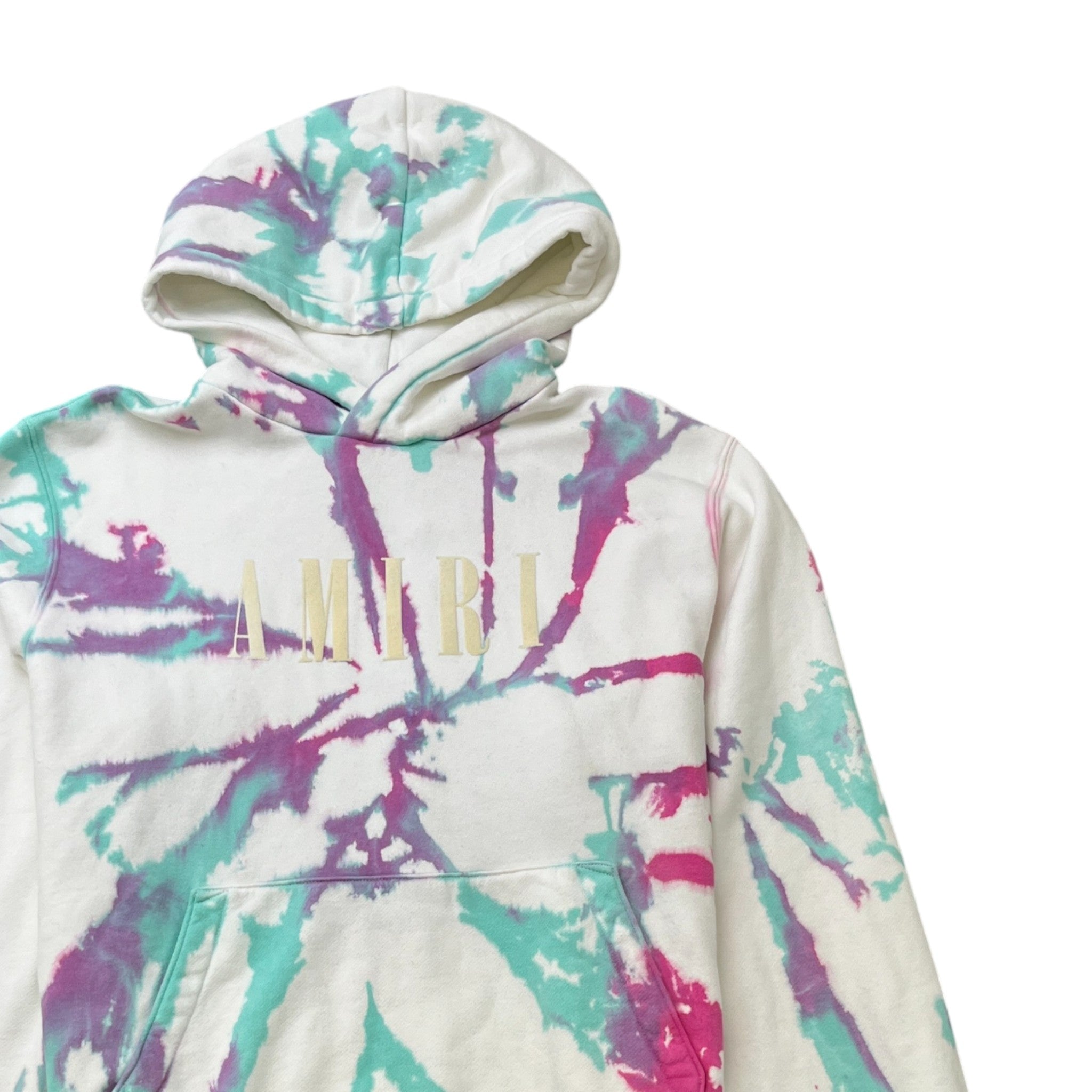 Men's Tie Dye Core Logo Hoodie Multi-Coloured Size XL