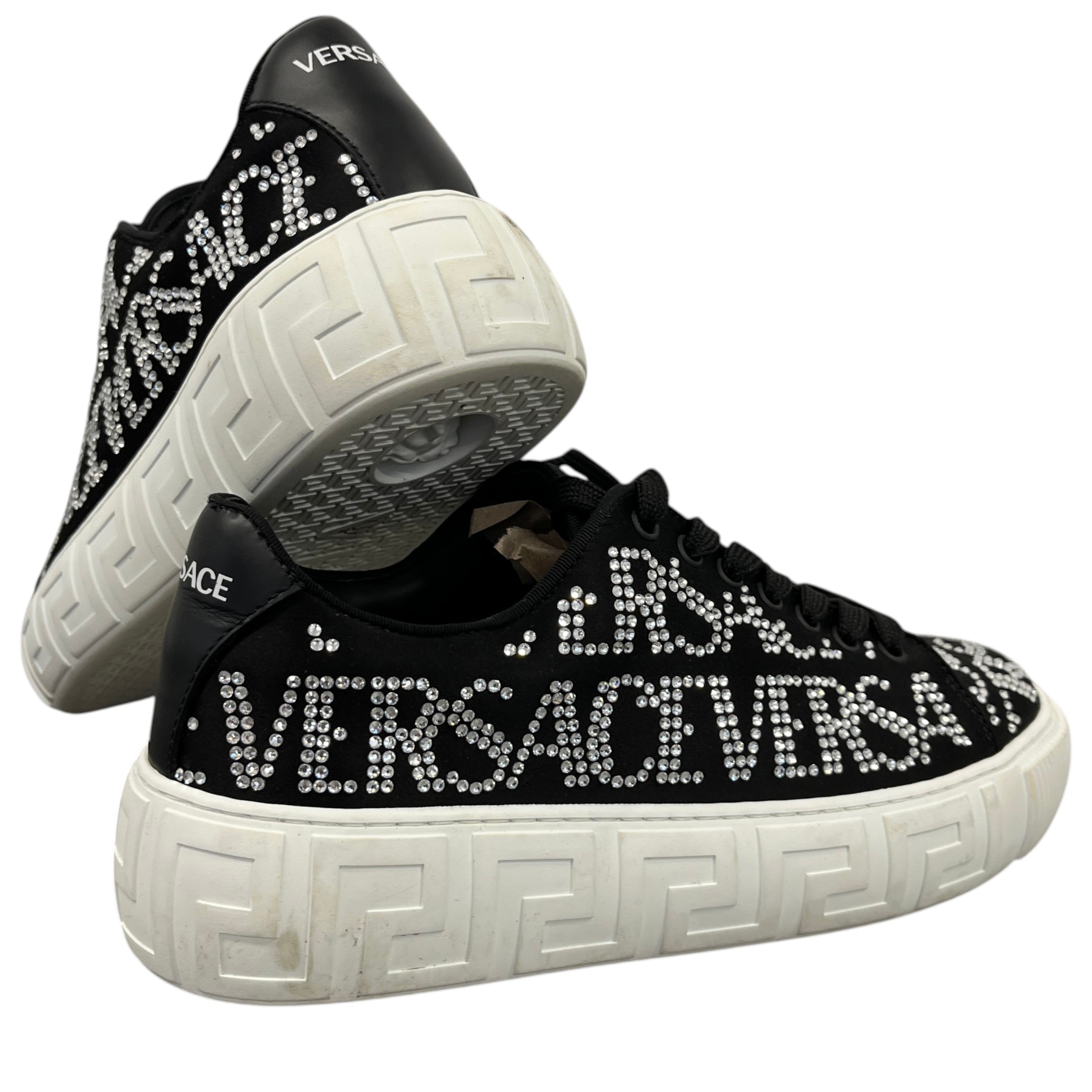 Women's Crystal Logo Low Trainers Black Size EU 39 / UK 6