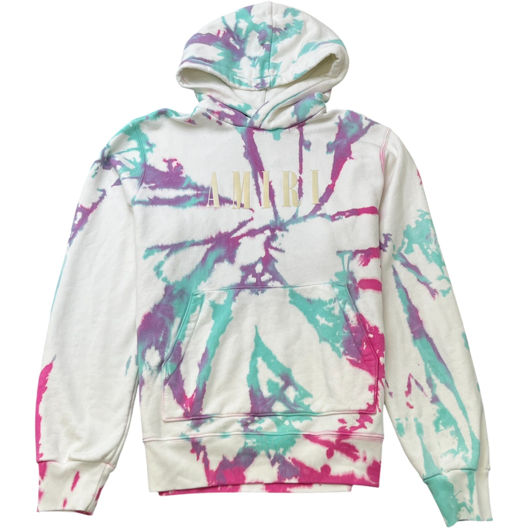 Men's Tie Dye Core Logo Hoodie Multi-Coloured Size XL