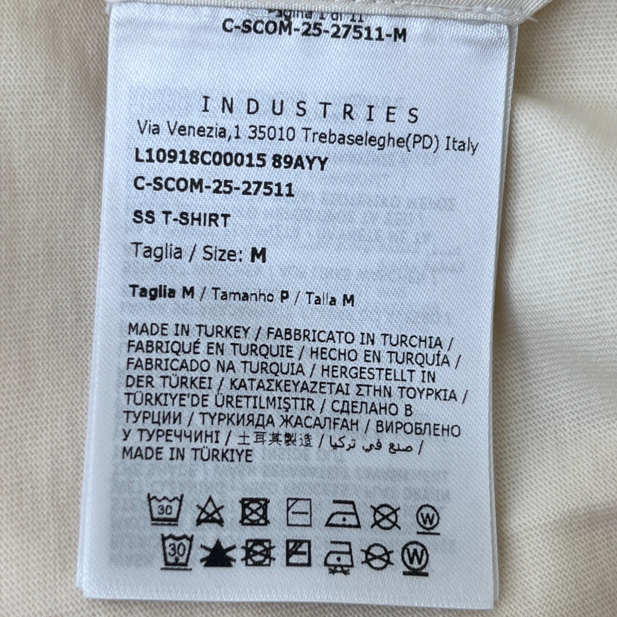 Men's Ss Logo T-Shirt Cream Size M