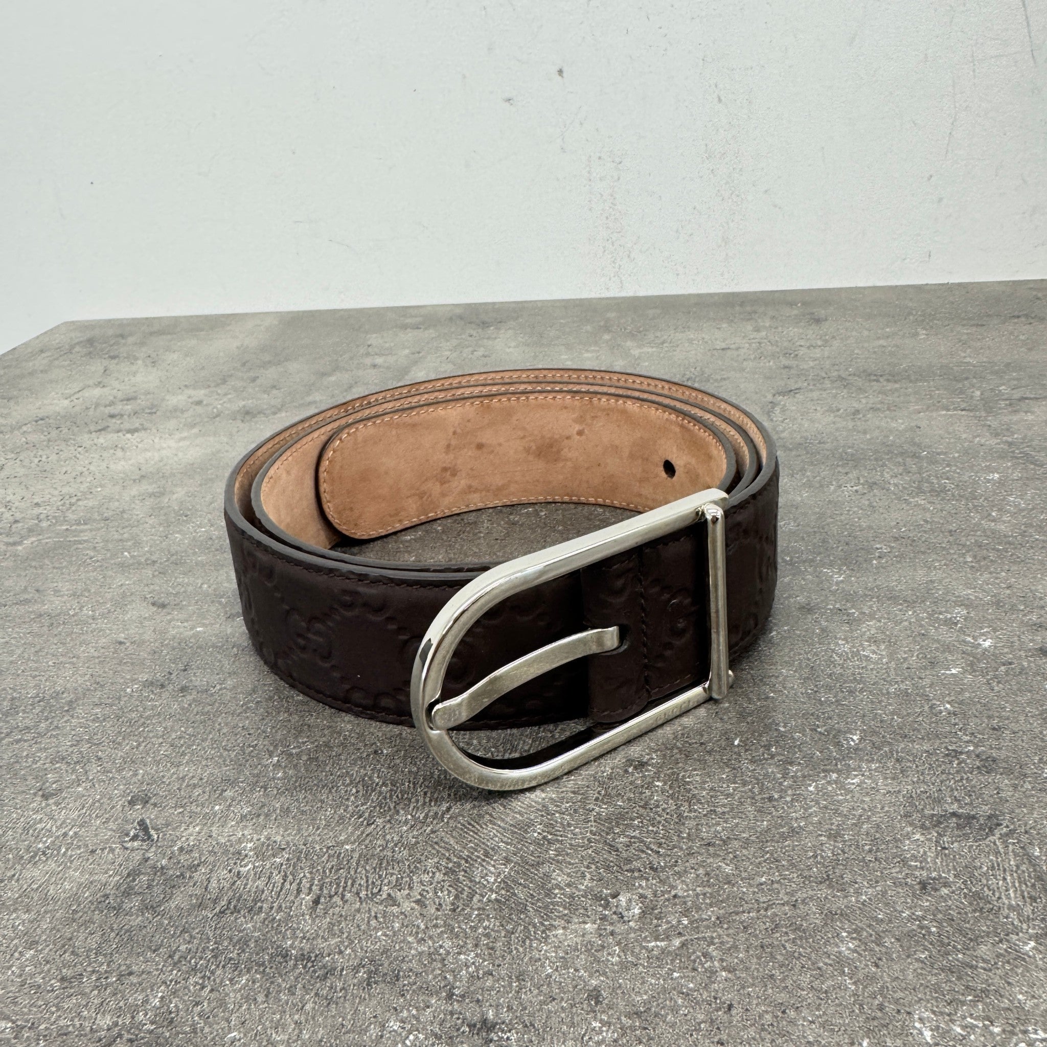 Men's Gg Supreme Belt Brown Size Waist 38"
